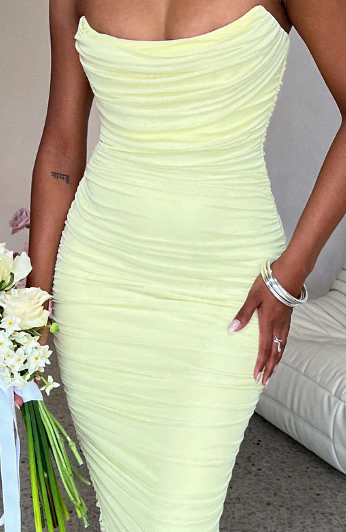 Demira Maxi Dress in Lime