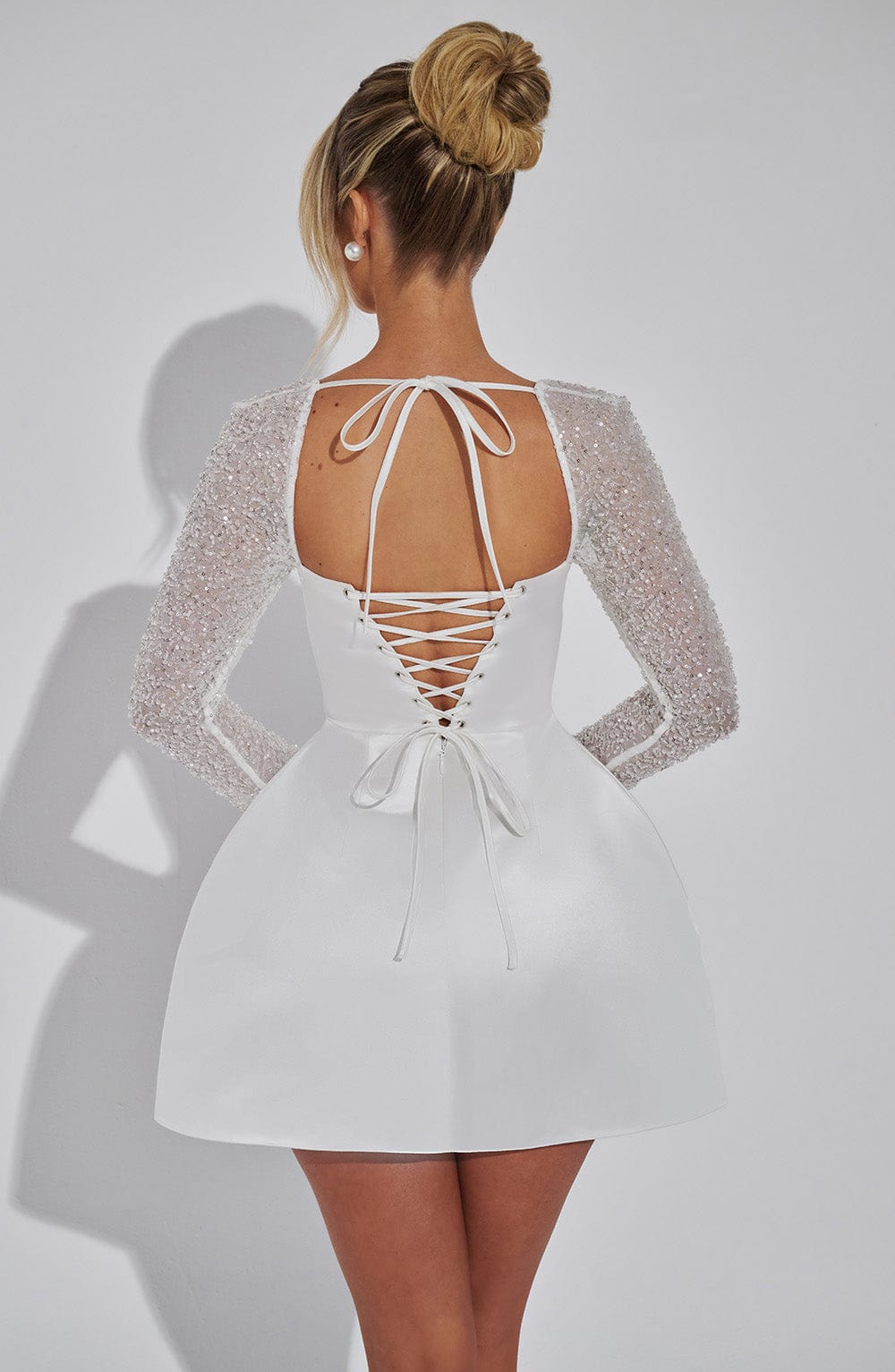 Dolina Mini Dress in Ivory