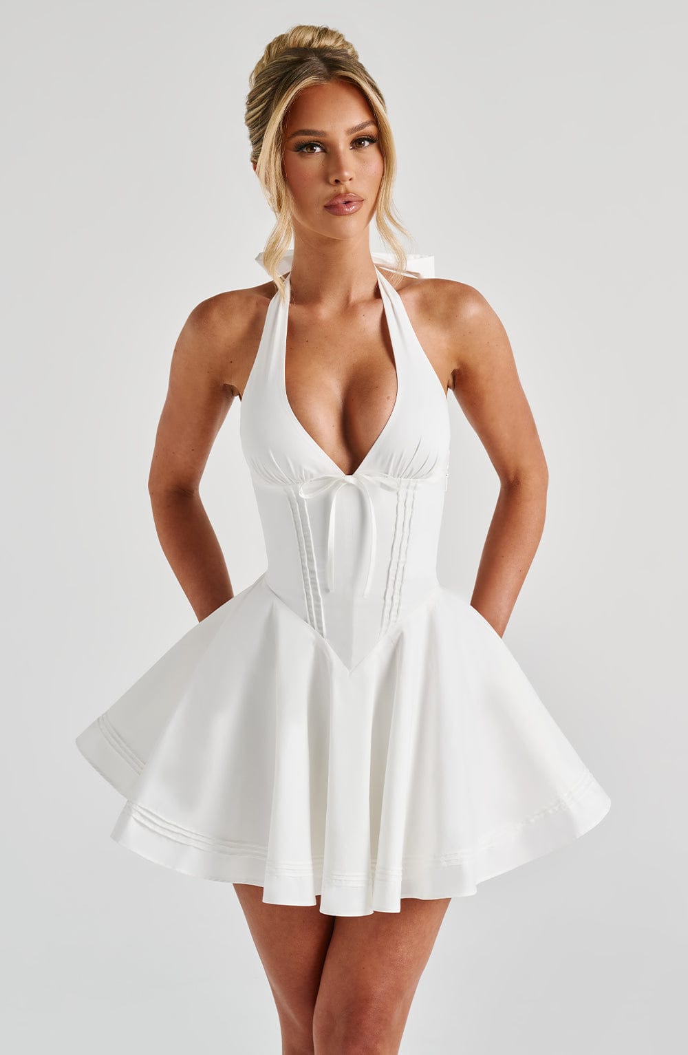 Doriane Mini Dress in Ivory