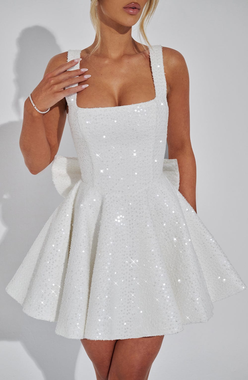 Dorothea Mini Dress in Ivory