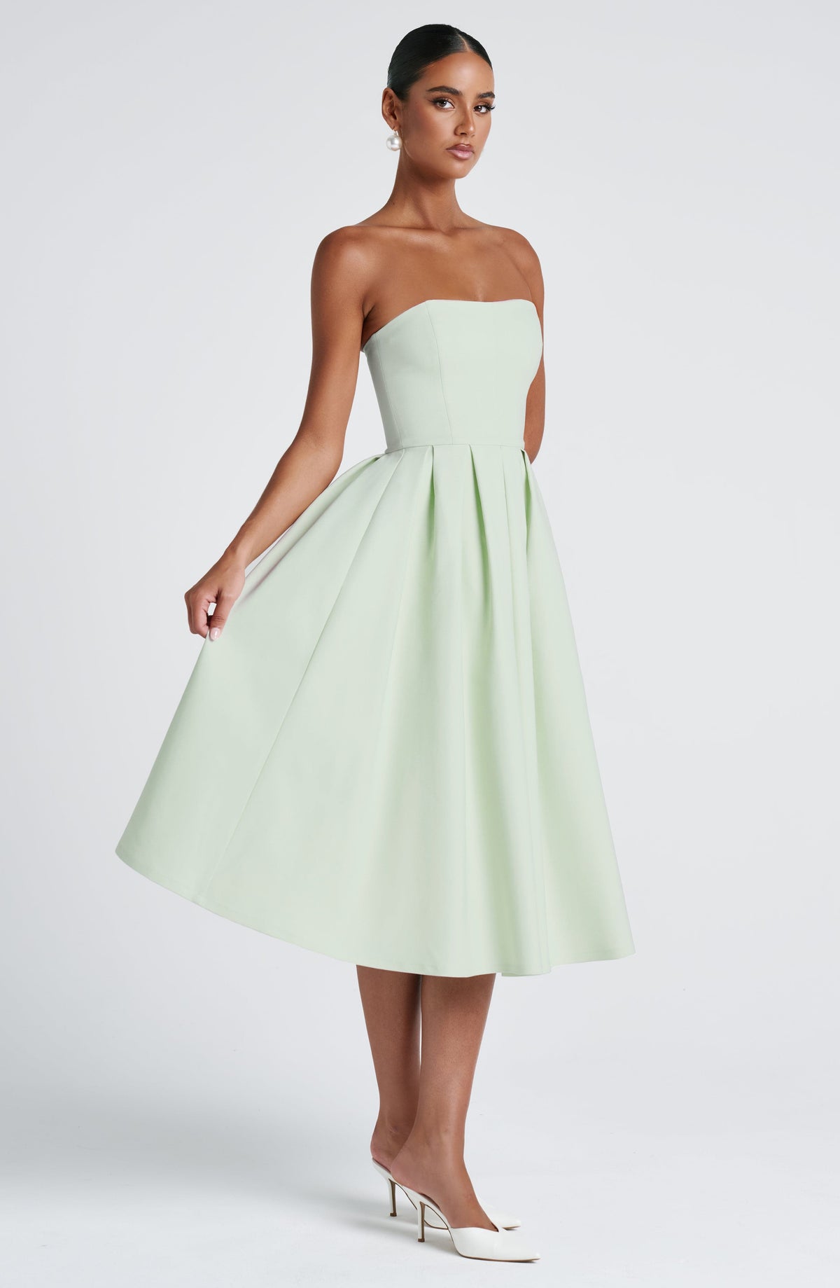 Editha Midi Dress in Mint