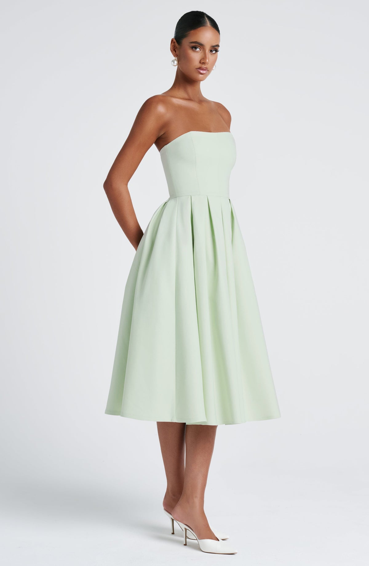 Editha Midi Dress in Mint