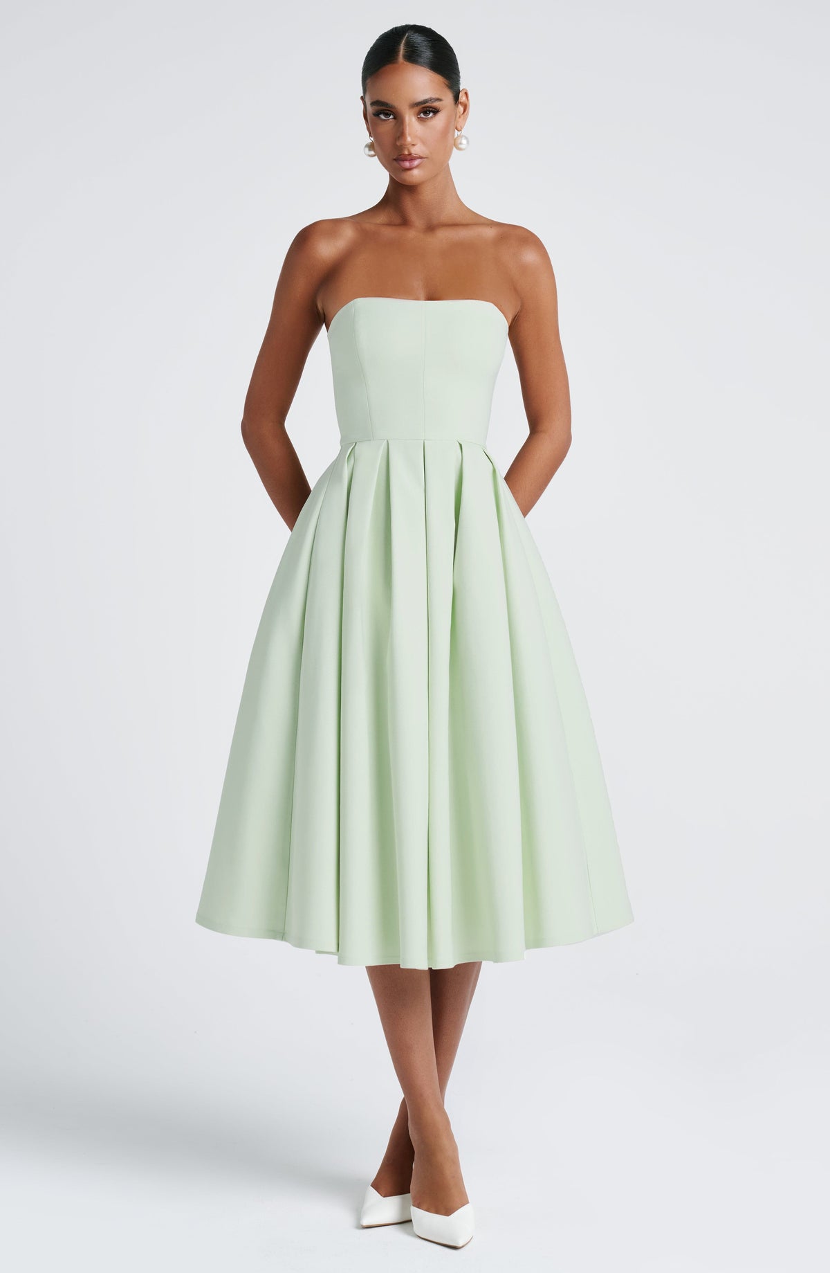 Editha Midi Dress in Mint