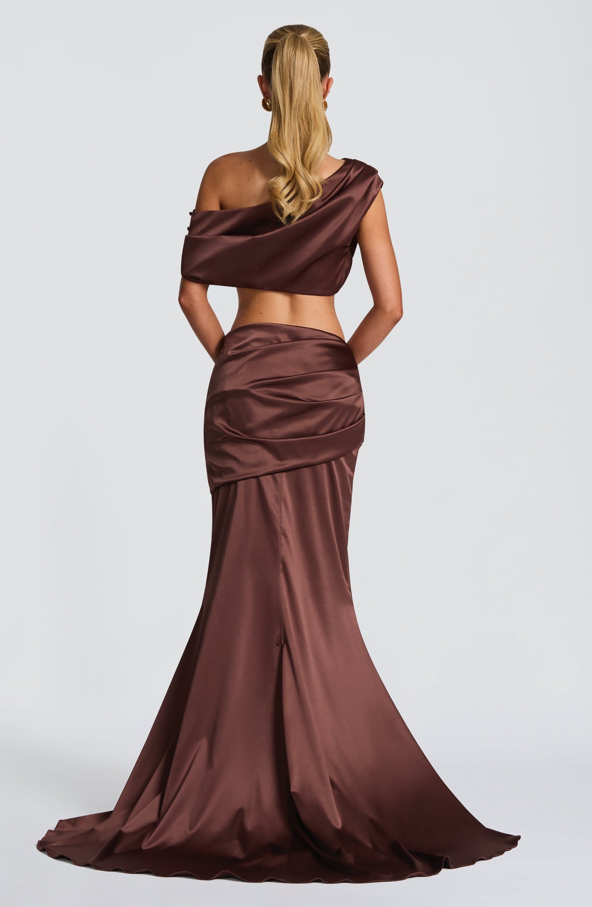 Edwyna Top in Plum Brown