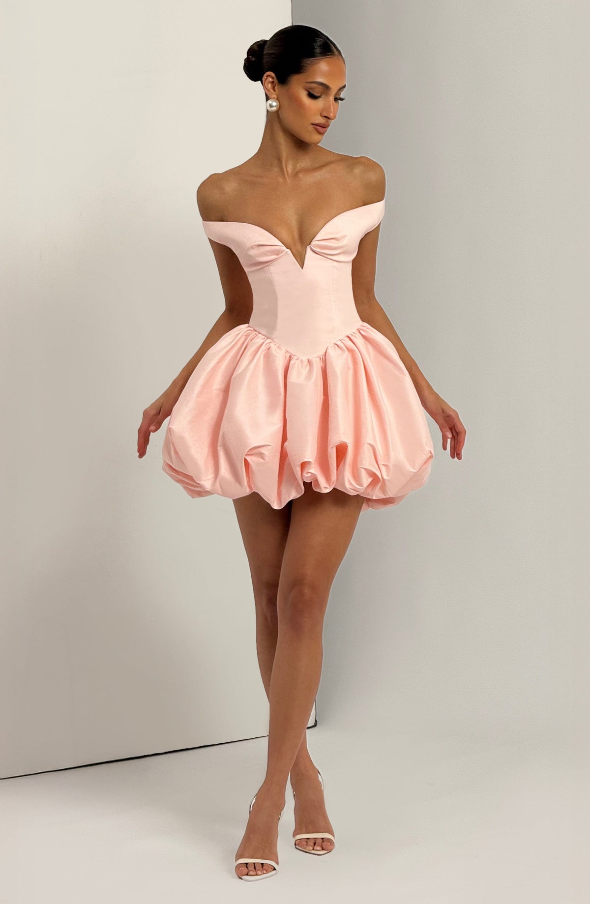 Eilana Mini Dress in Blush