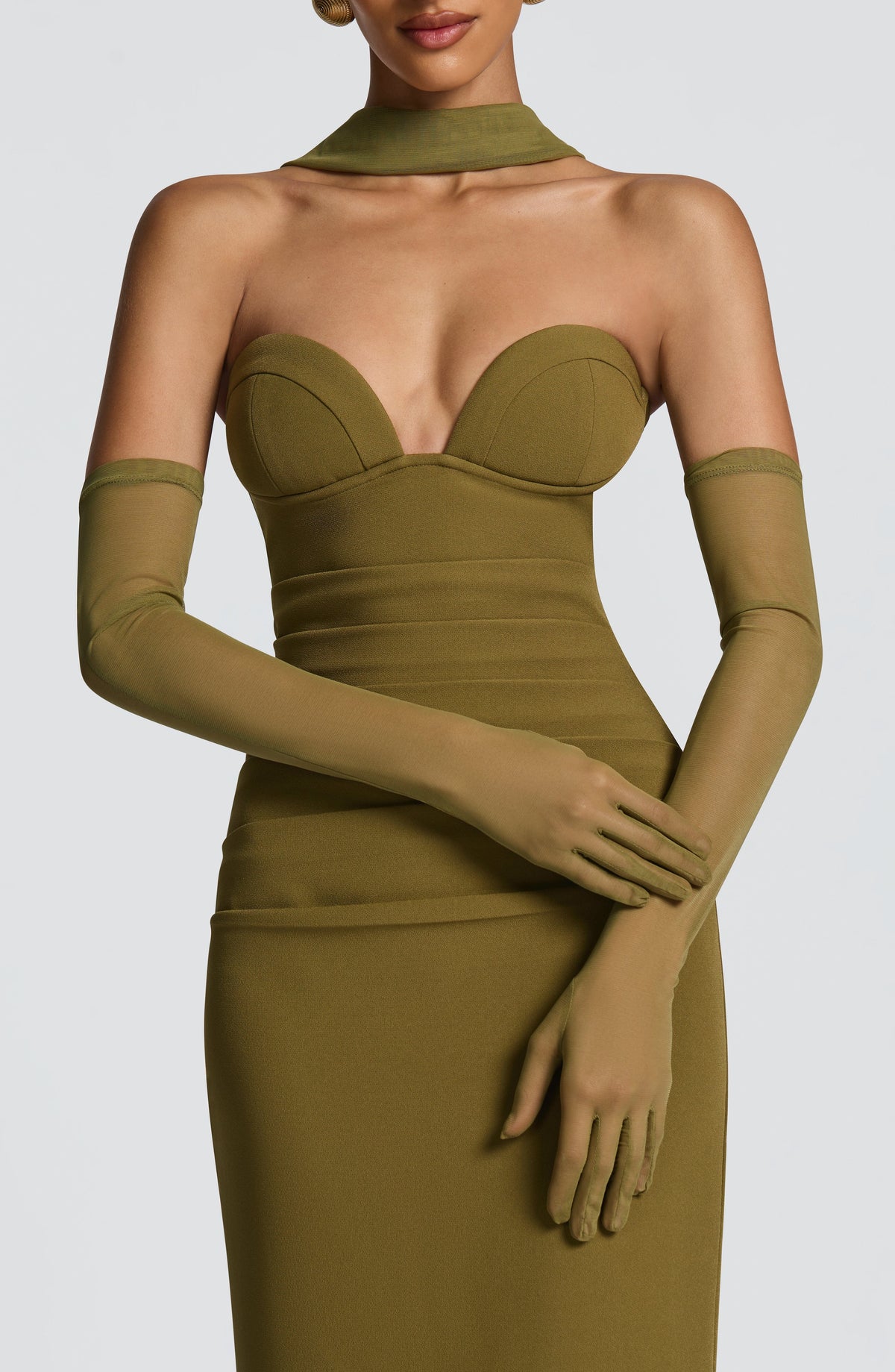 Elira Gloves in Deep Olive