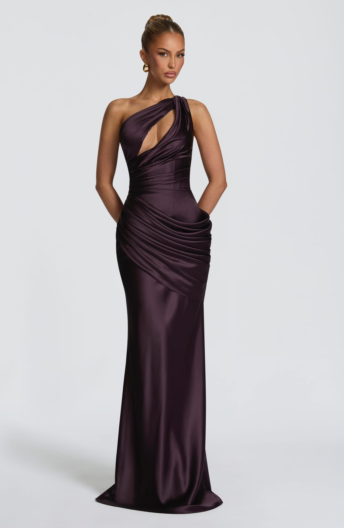 Elmira Maxi Dress in Plum