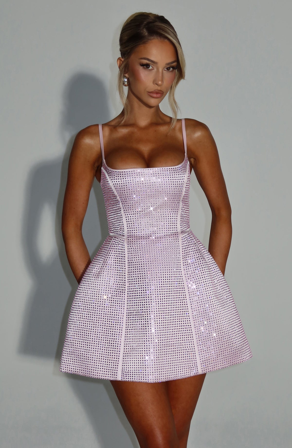 Emmeline Mini Dress in Blush