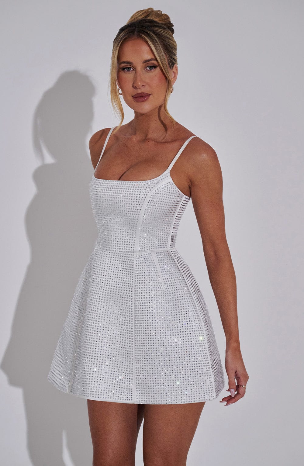 Emmeline Mini Dress in Ivory