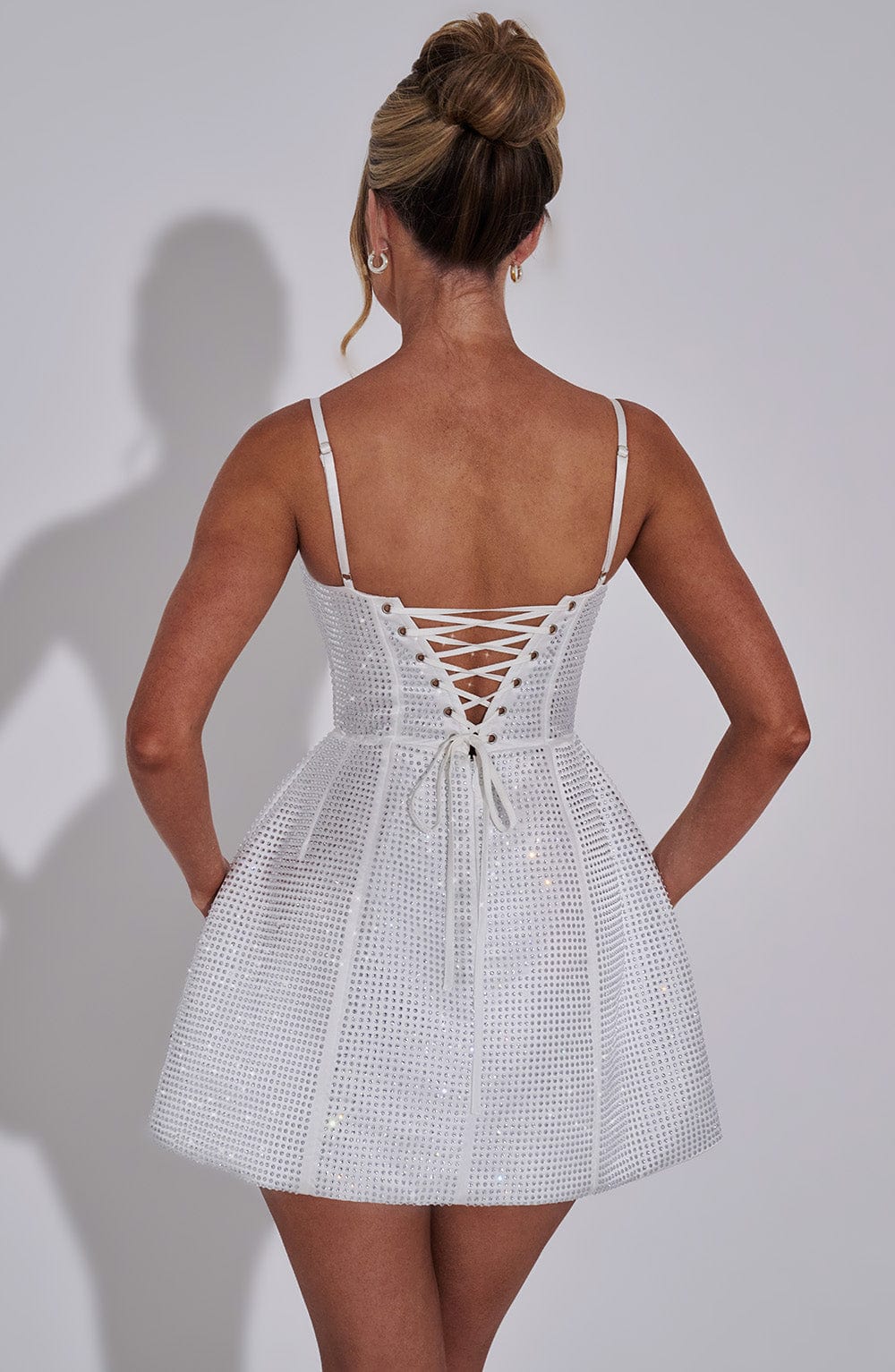 Emmeline Mini Dress in Ivory