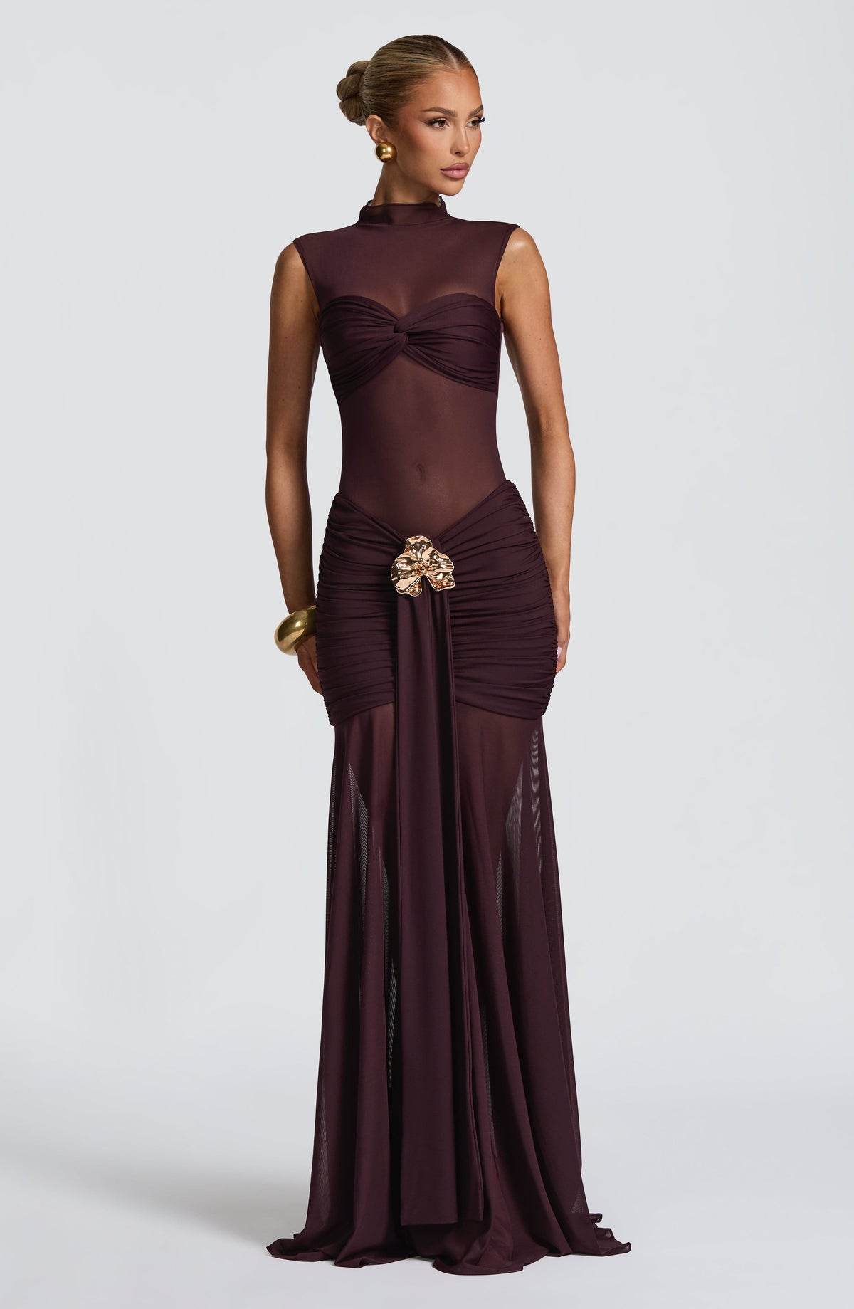Faelyn Maxi Skirt in Plum
