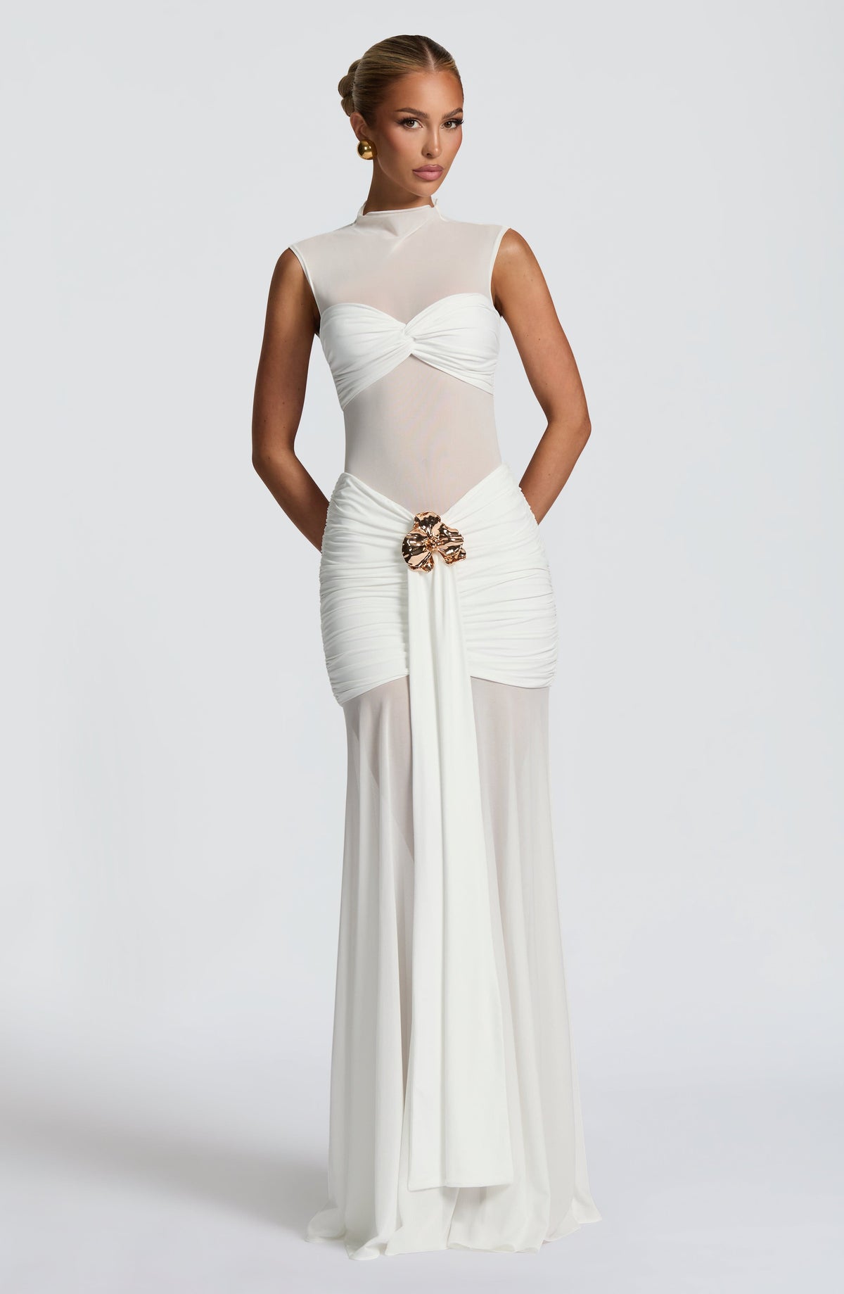 Faelyn Maxi Skirt in White