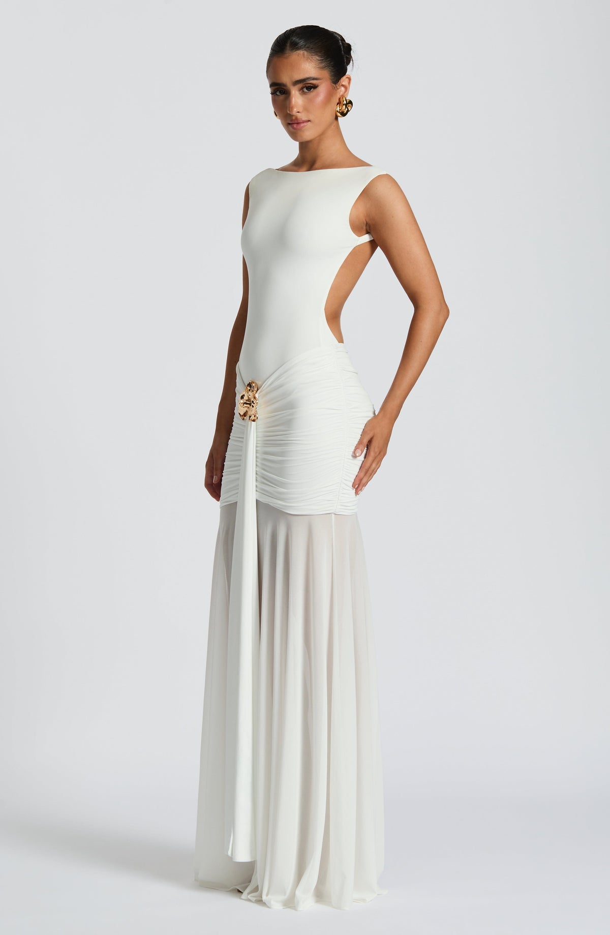 Faelyn Maxi Skirt in White