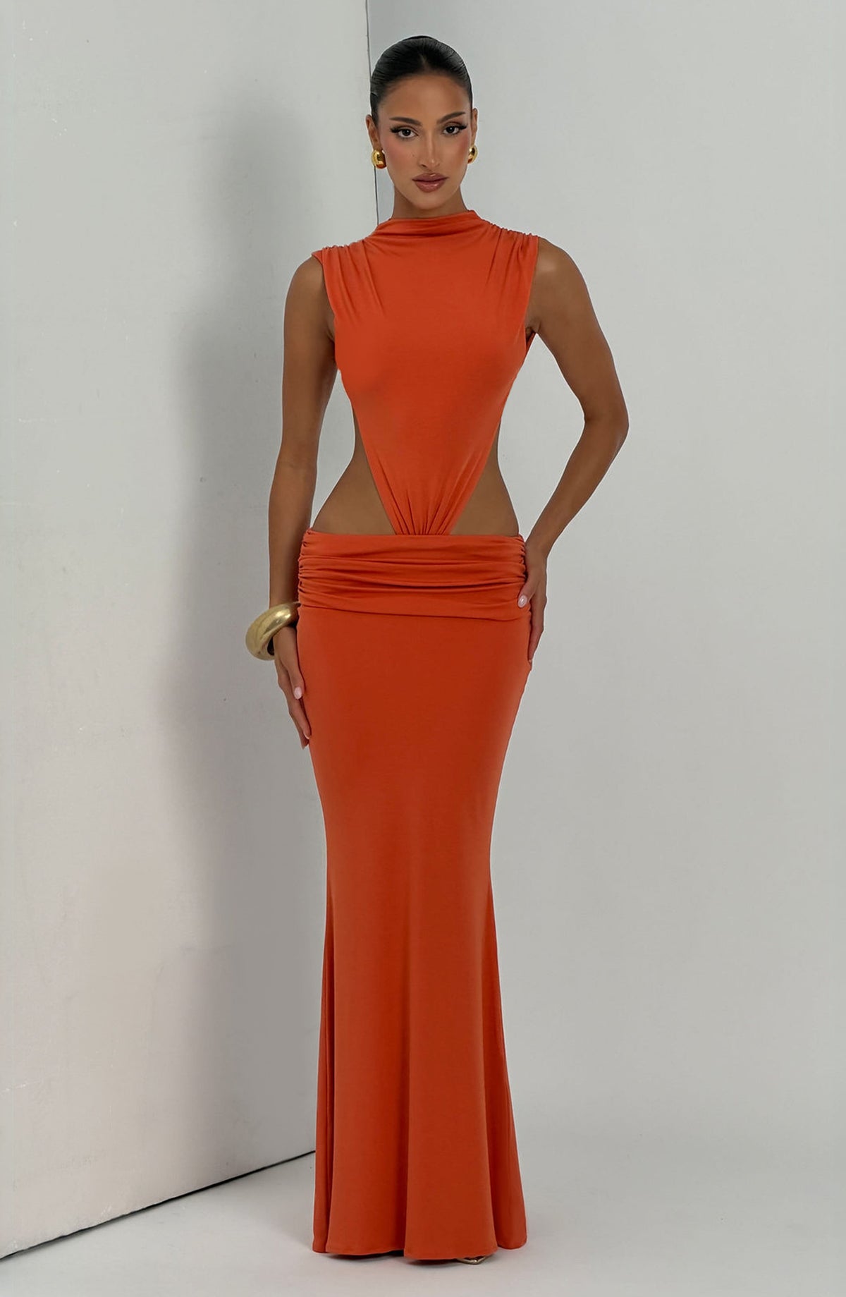 Fenwyn Maxi Dress in Burnt Orange