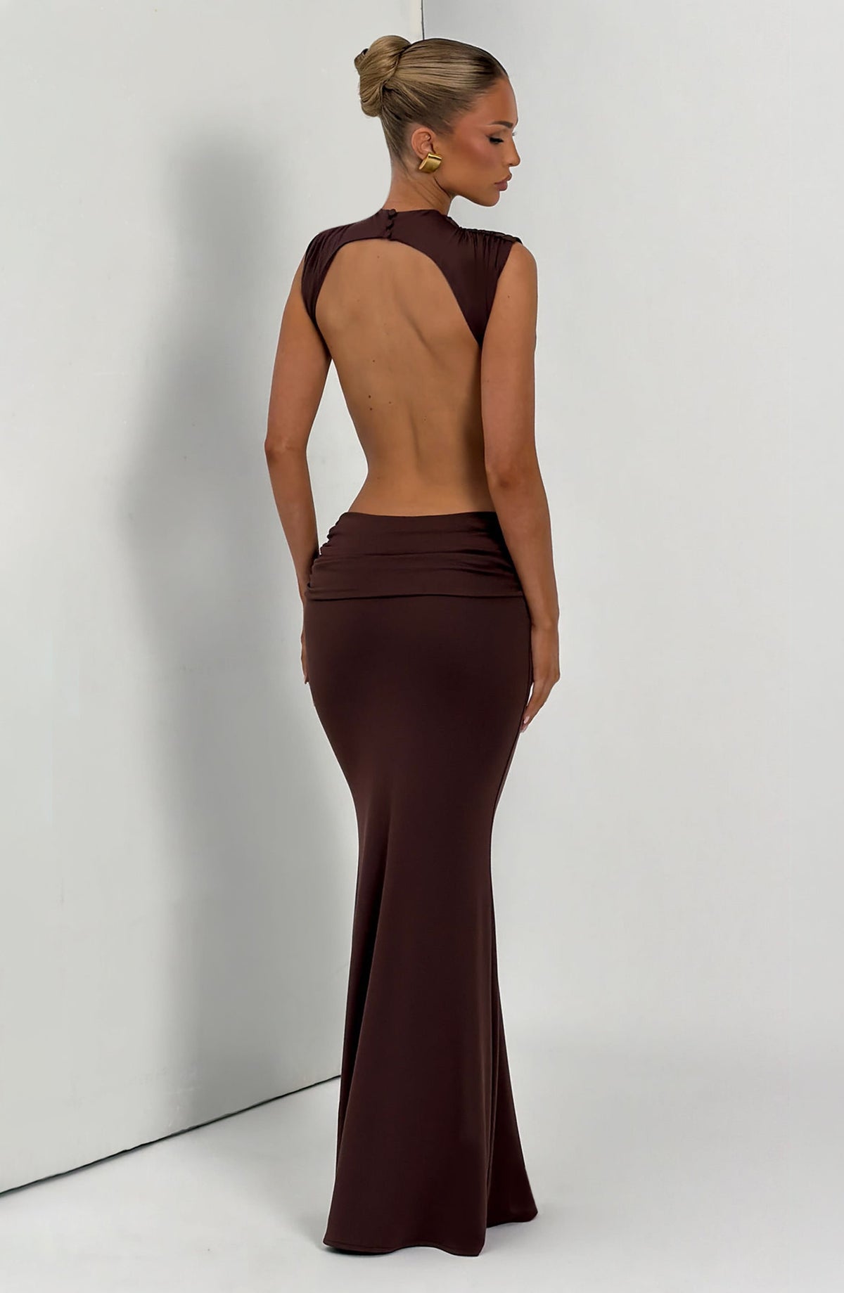 Fenwyn Maxi Dress in Plum Brown