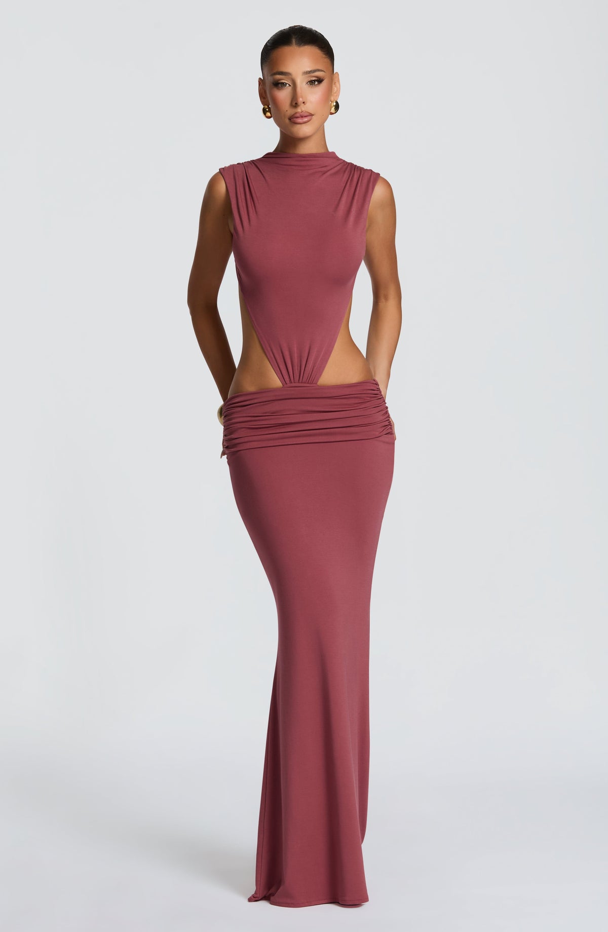 Fenwyn Maxi Dress in Rose Brown