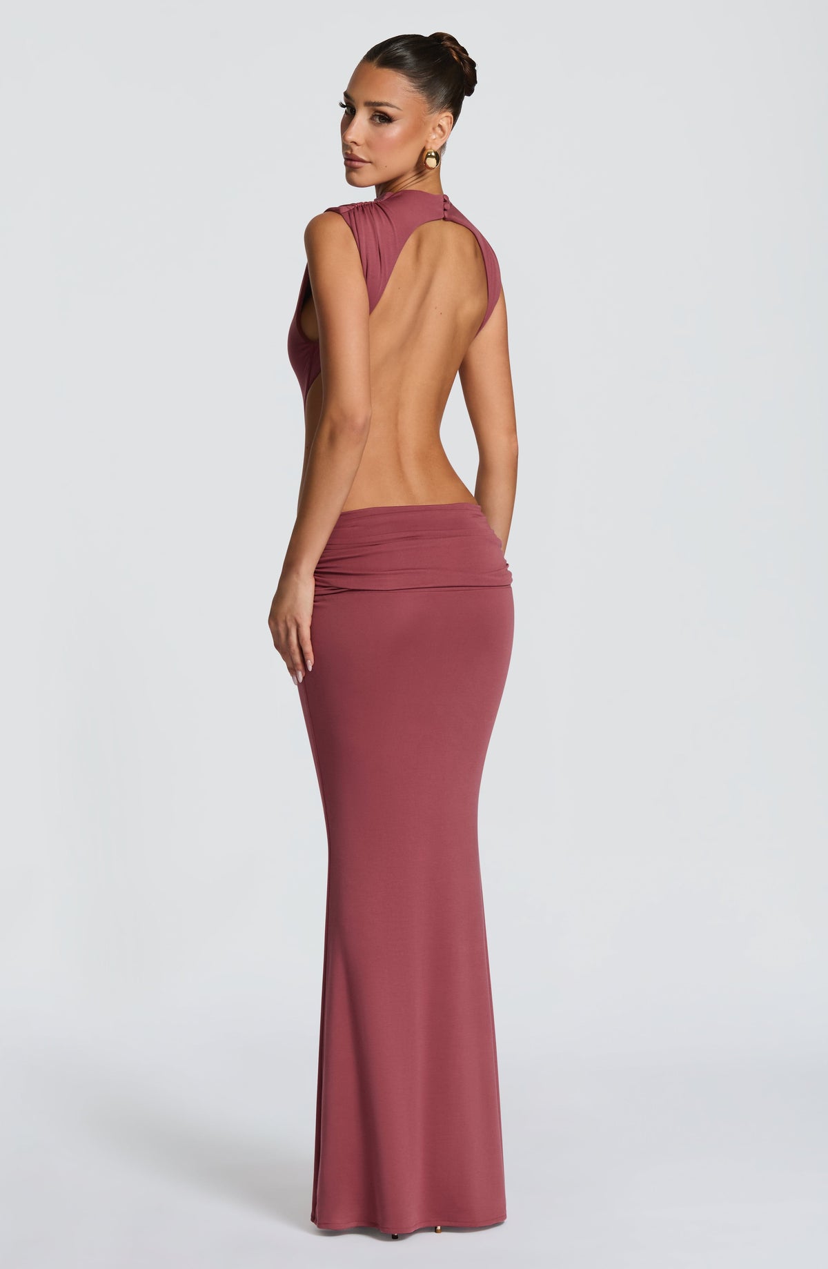 Fenwyn Maxi Dress in Rose Brown