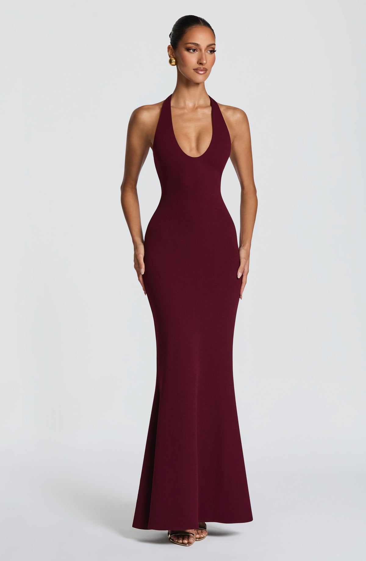Fernya Maxi Dress in Cherry Lacquer