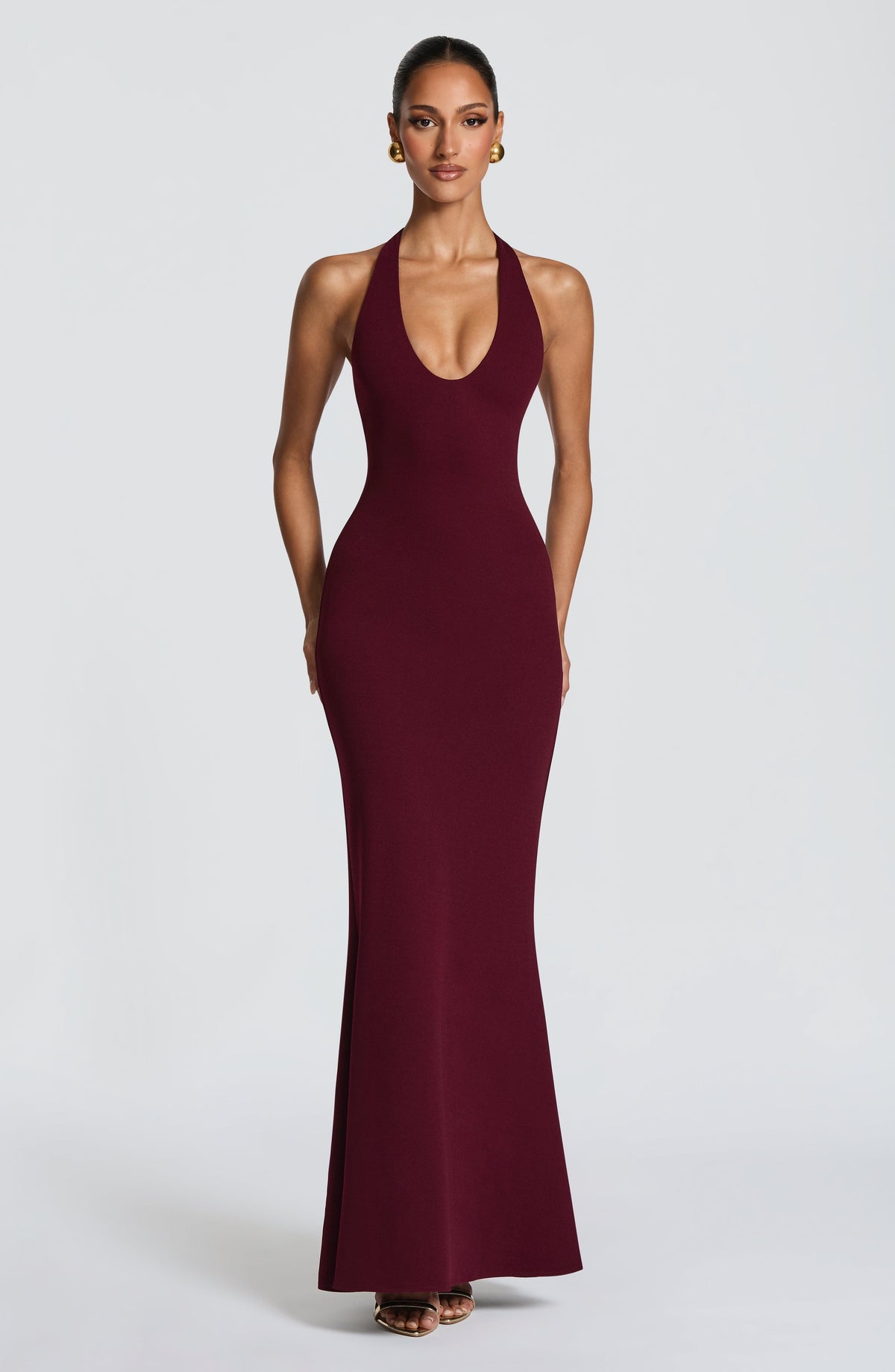 Fernya Maxi Dress in Cherry Lacquer
