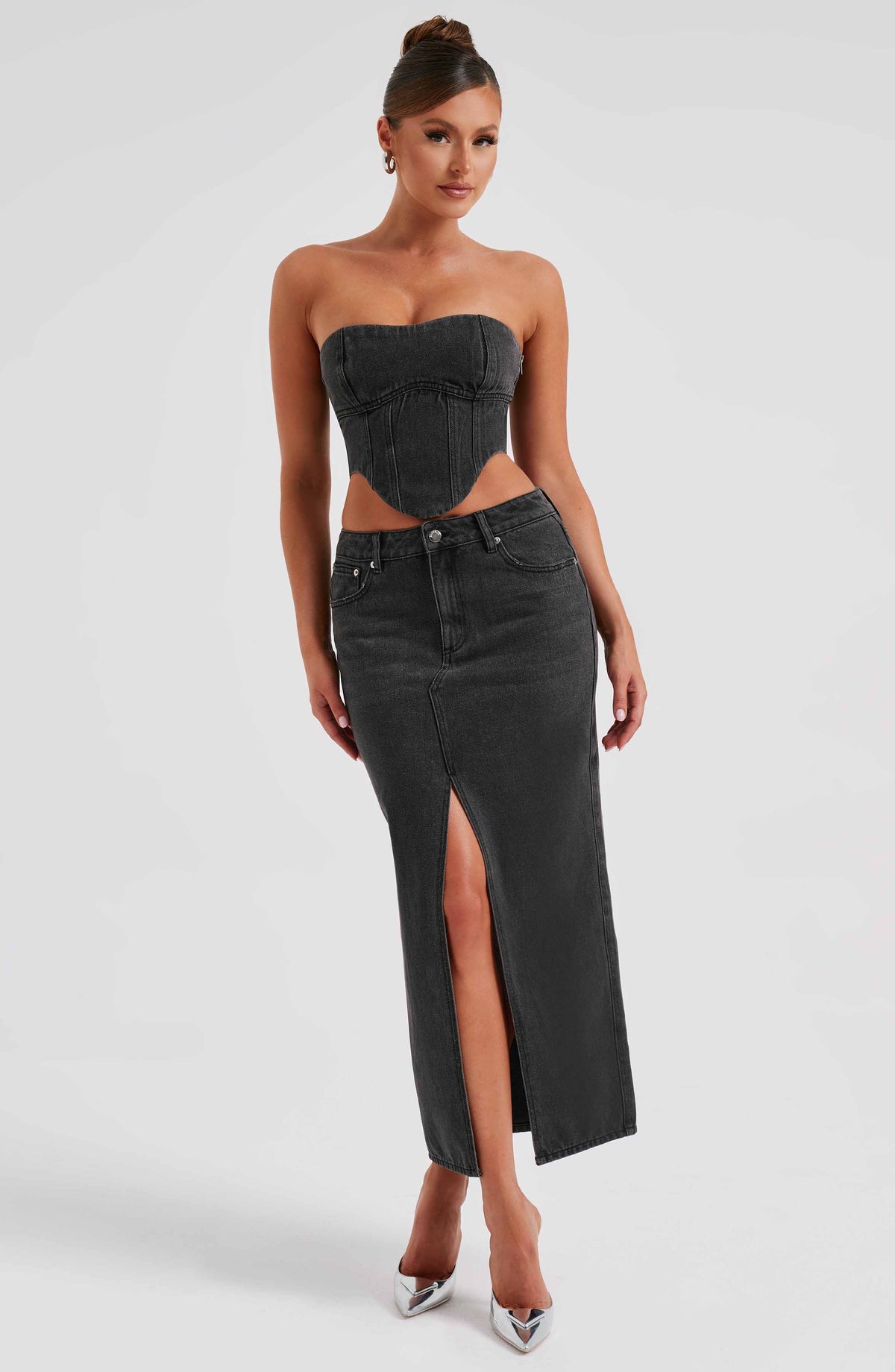Flora Maxi Skirt in Black