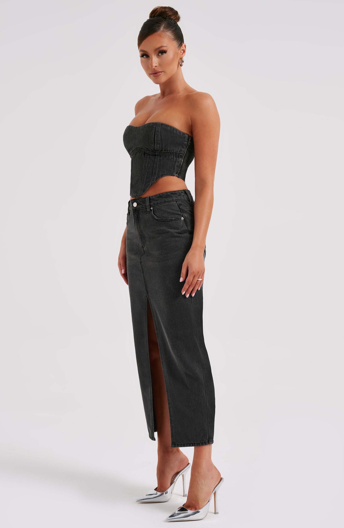 Flora Maxi Skirt in Black
