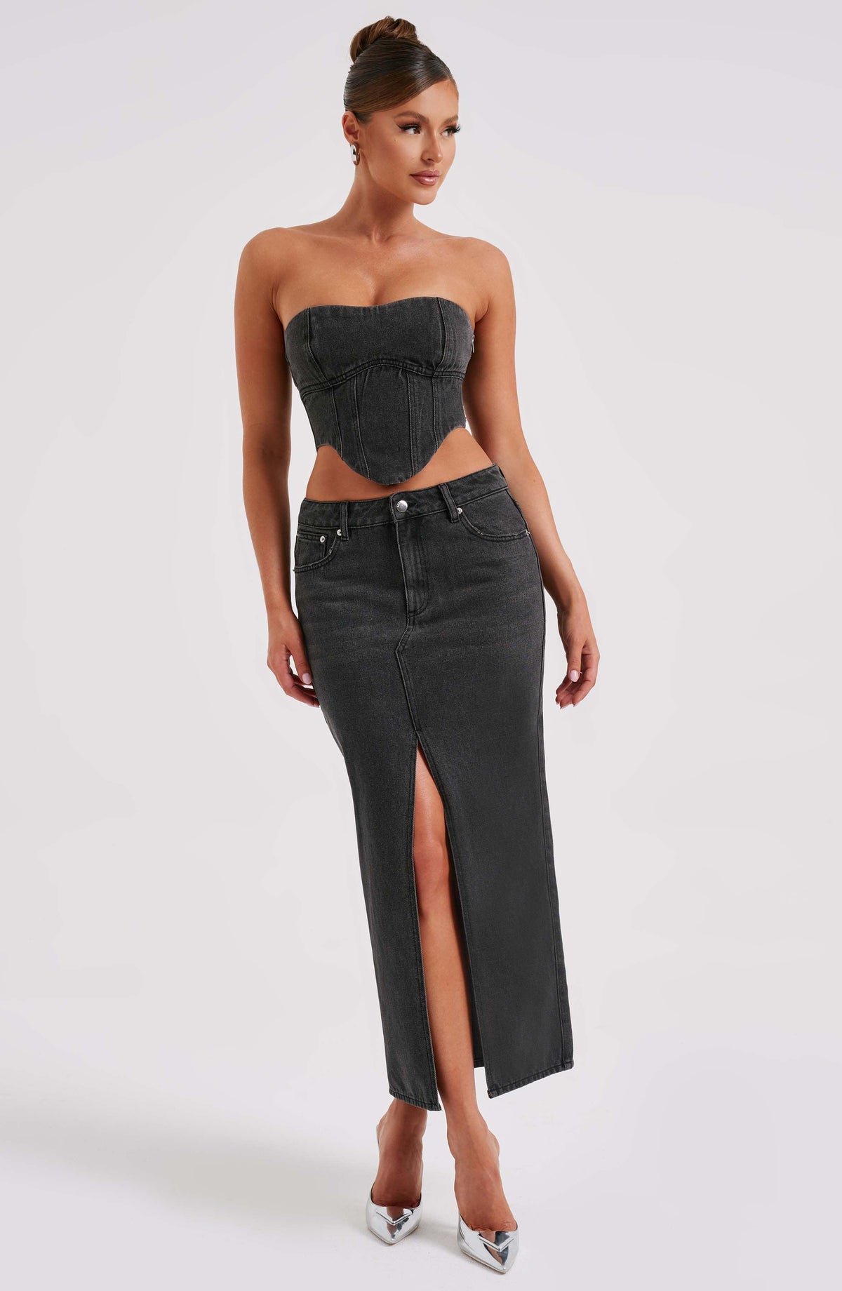 Flora Maxi Skirt in Black
