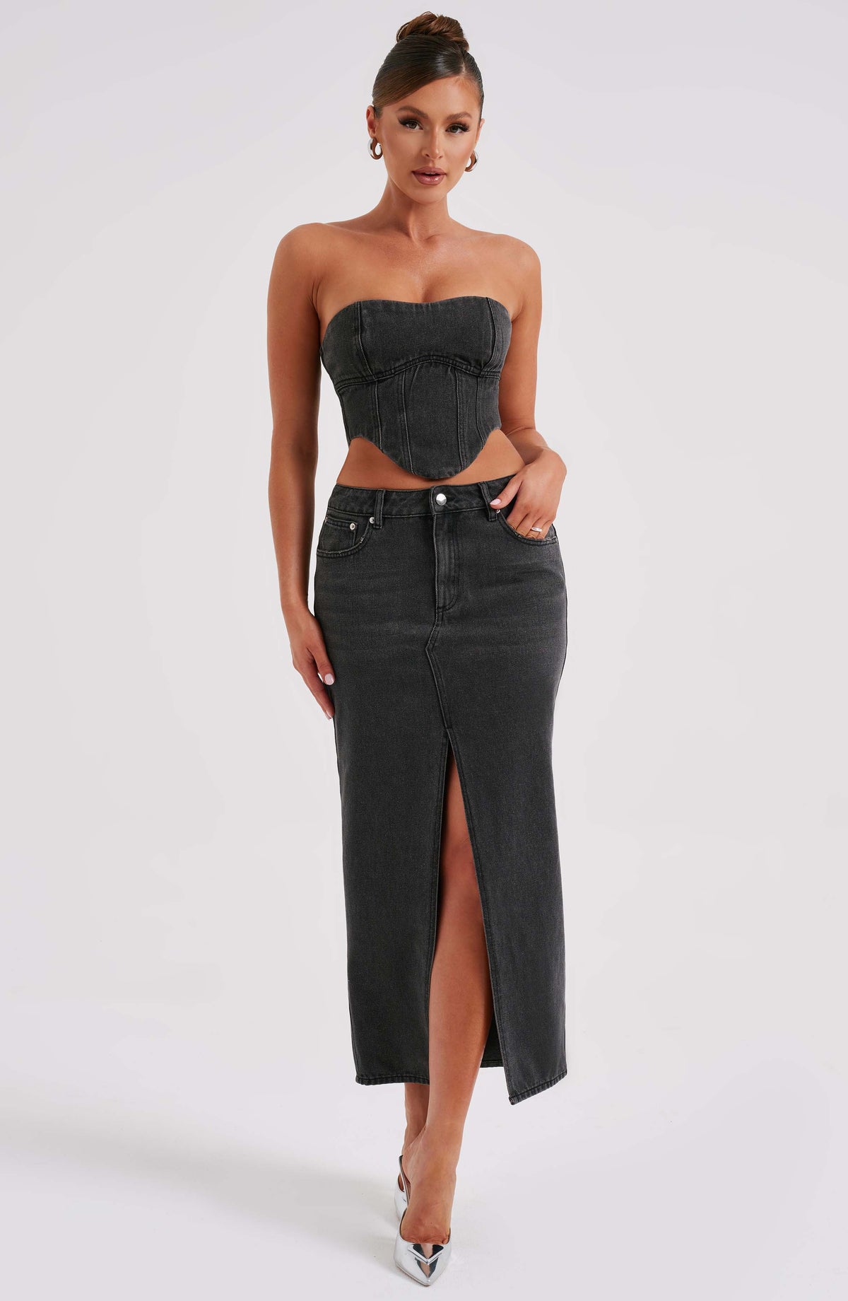 Flora Maxi Skirt in Black
