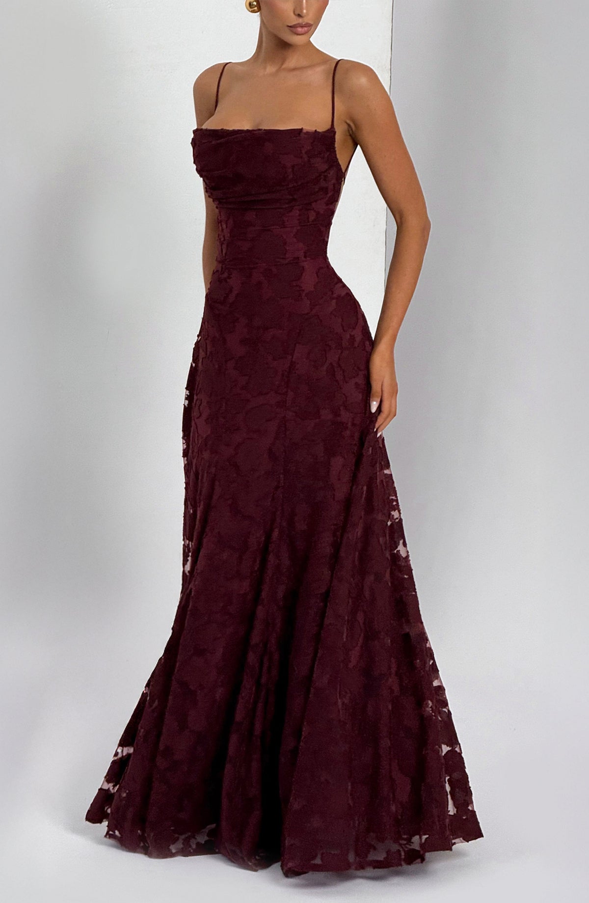 Francine Maxi Dress in Cherry Lacquer
