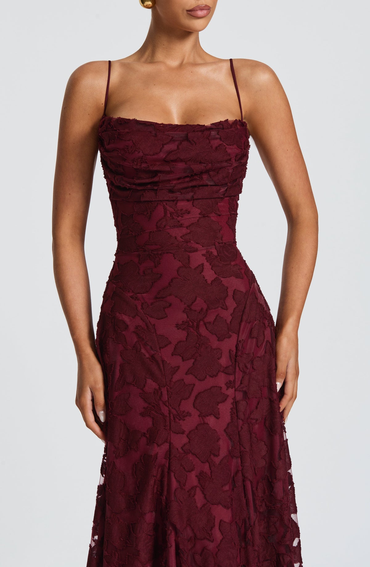 Francine Maxi Dress in Cherry Lacquer
