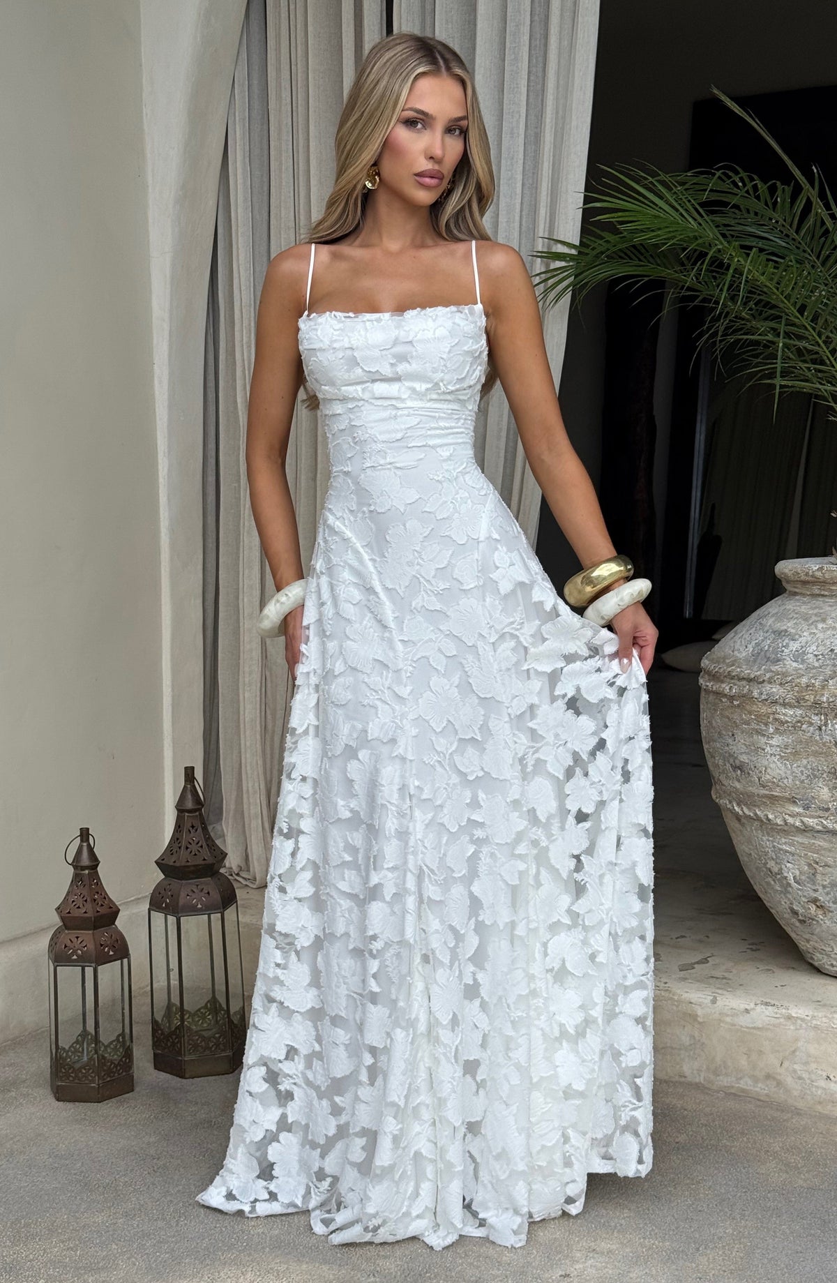 Francine Maxi Dress in Ivory