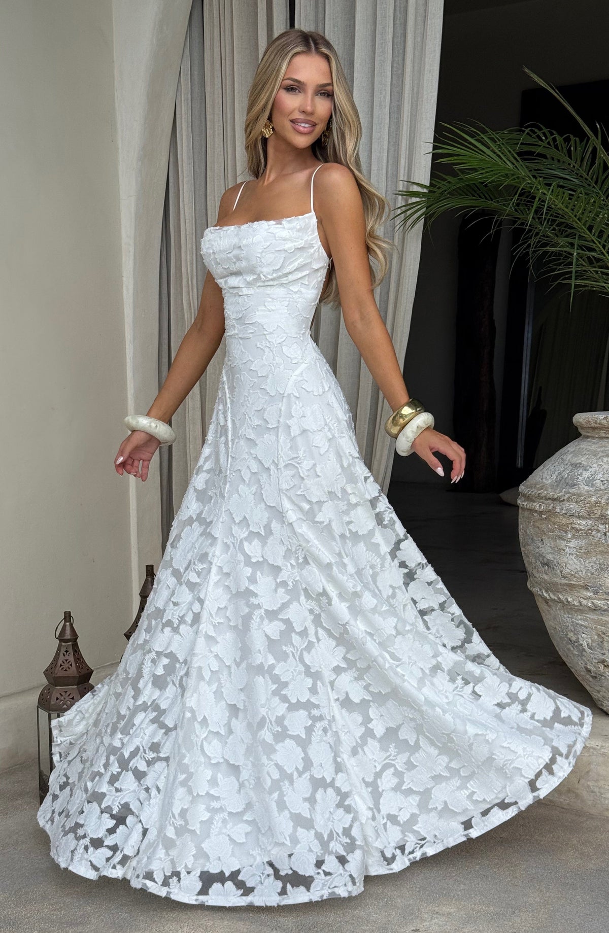 Francine Maxi Dress in Ivory
