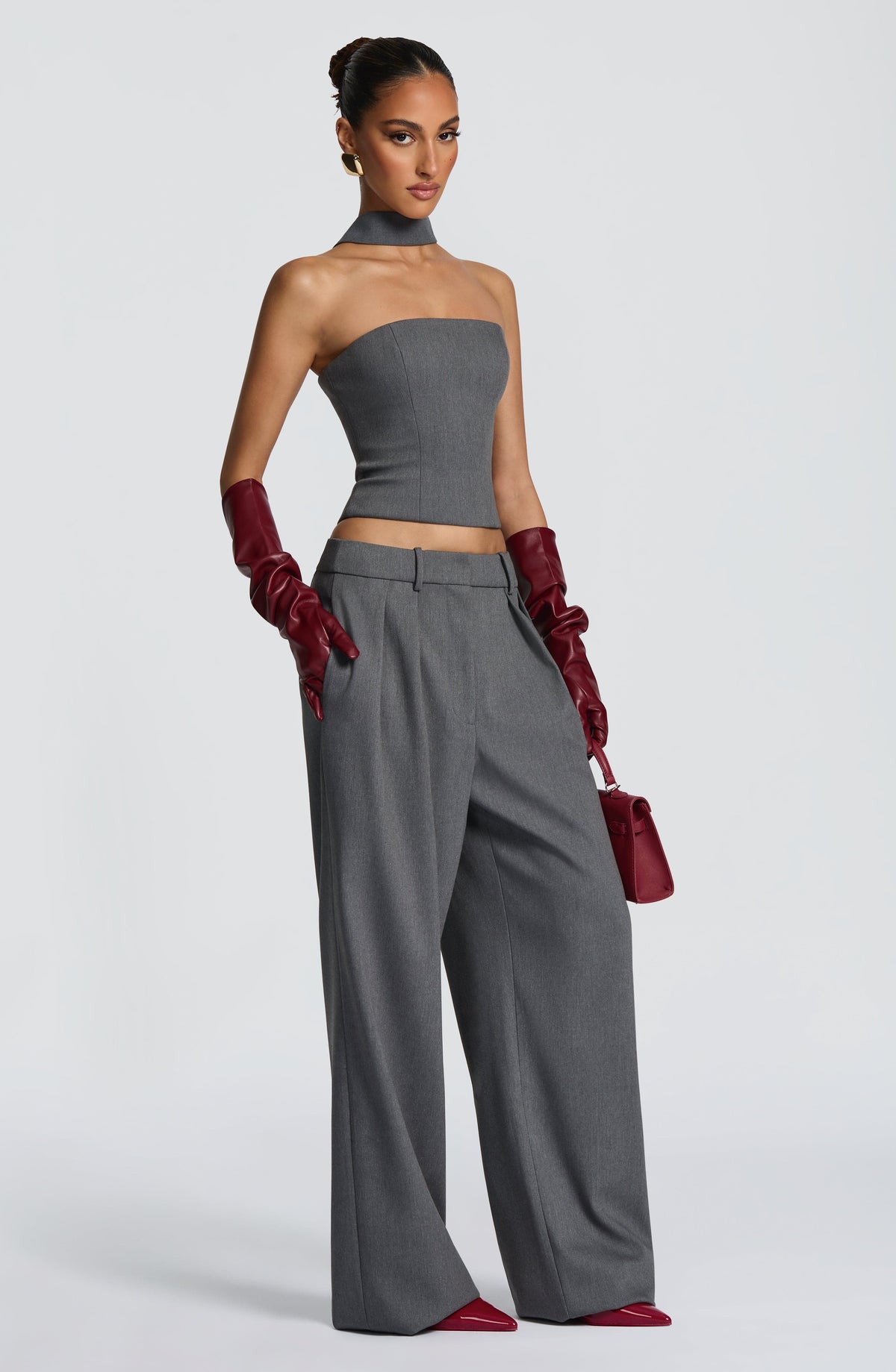 Frannie Gloves in Burgundy