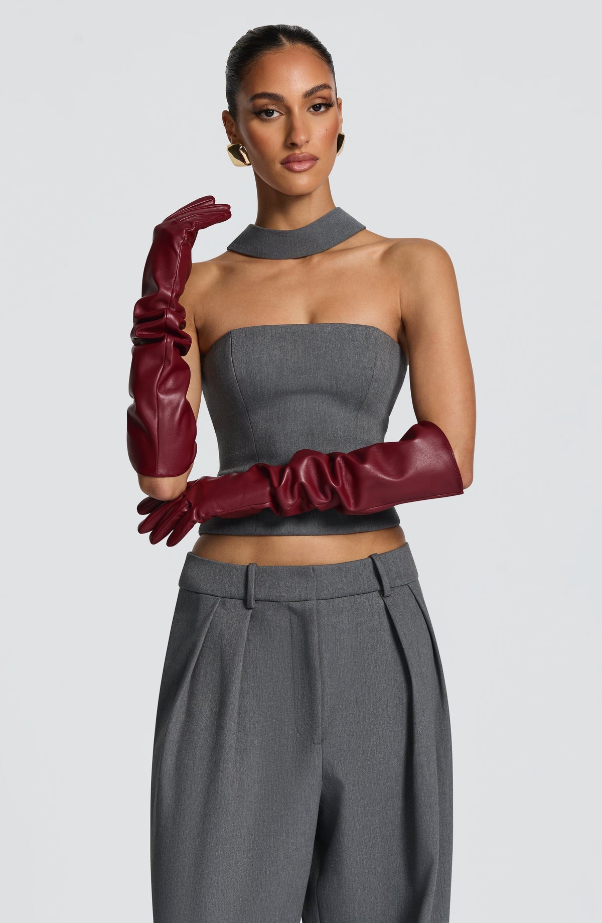 Frannie Gloves in Burgundy