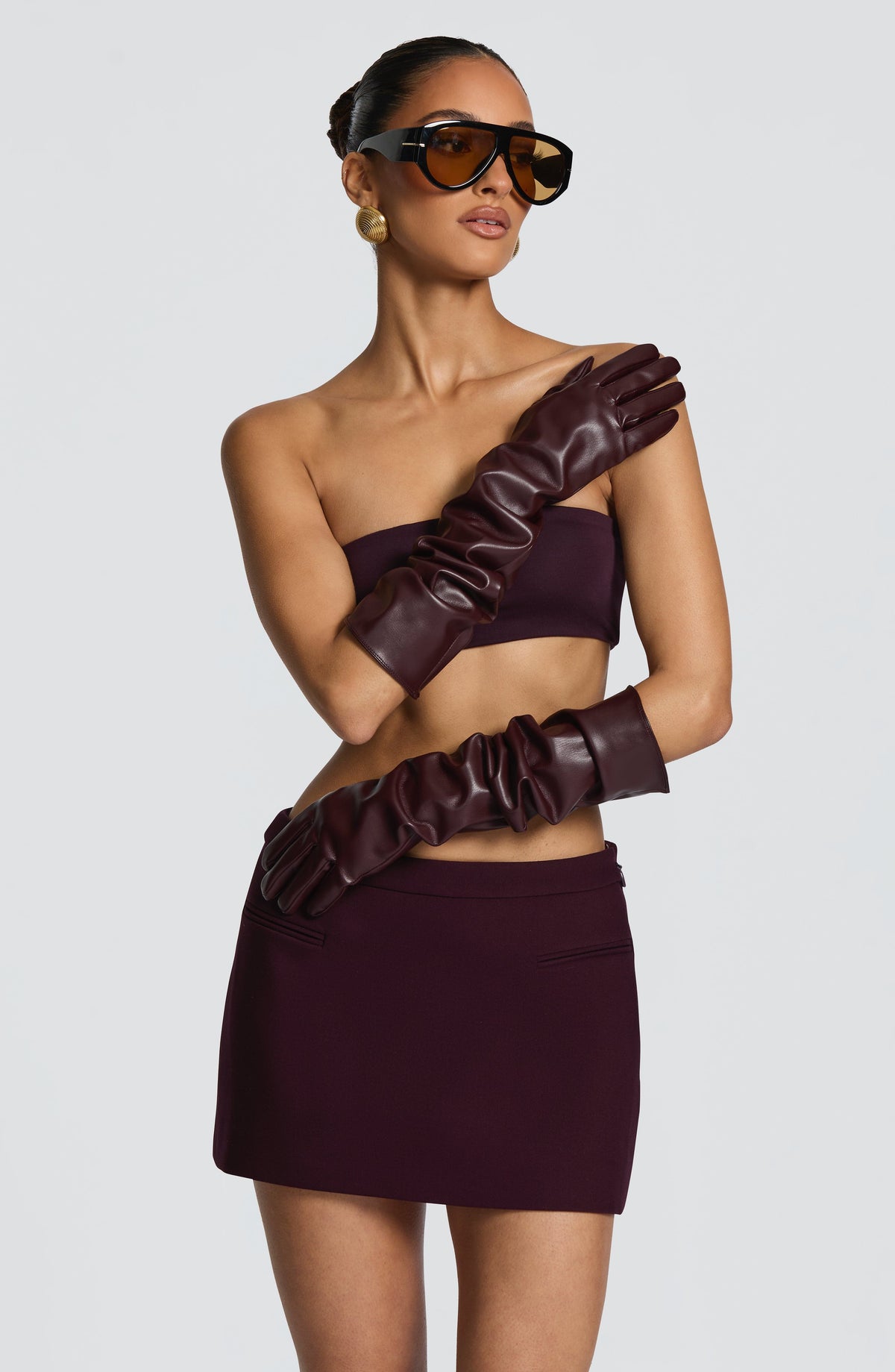 Frannie Gloves in Plum