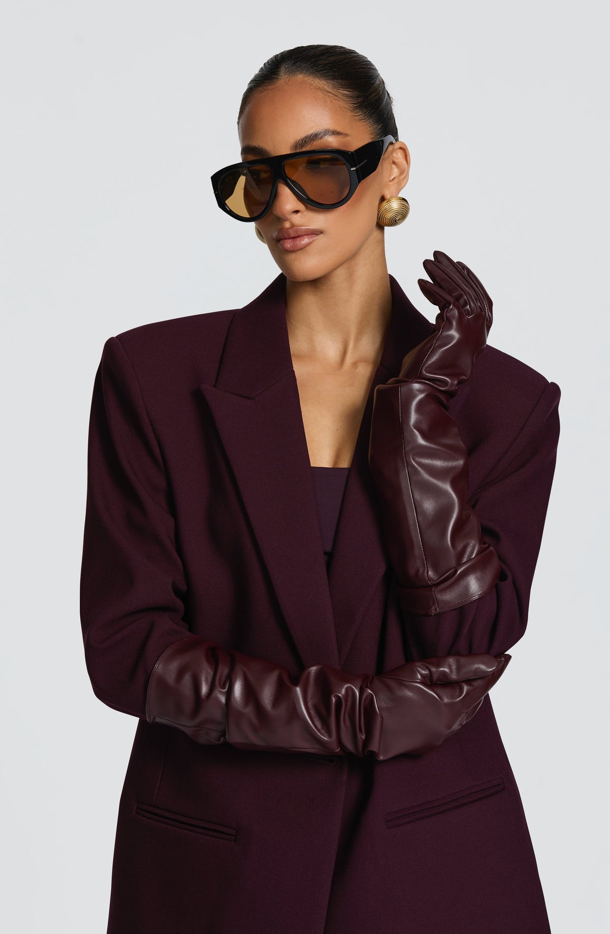 Frannie Gloves in Plum