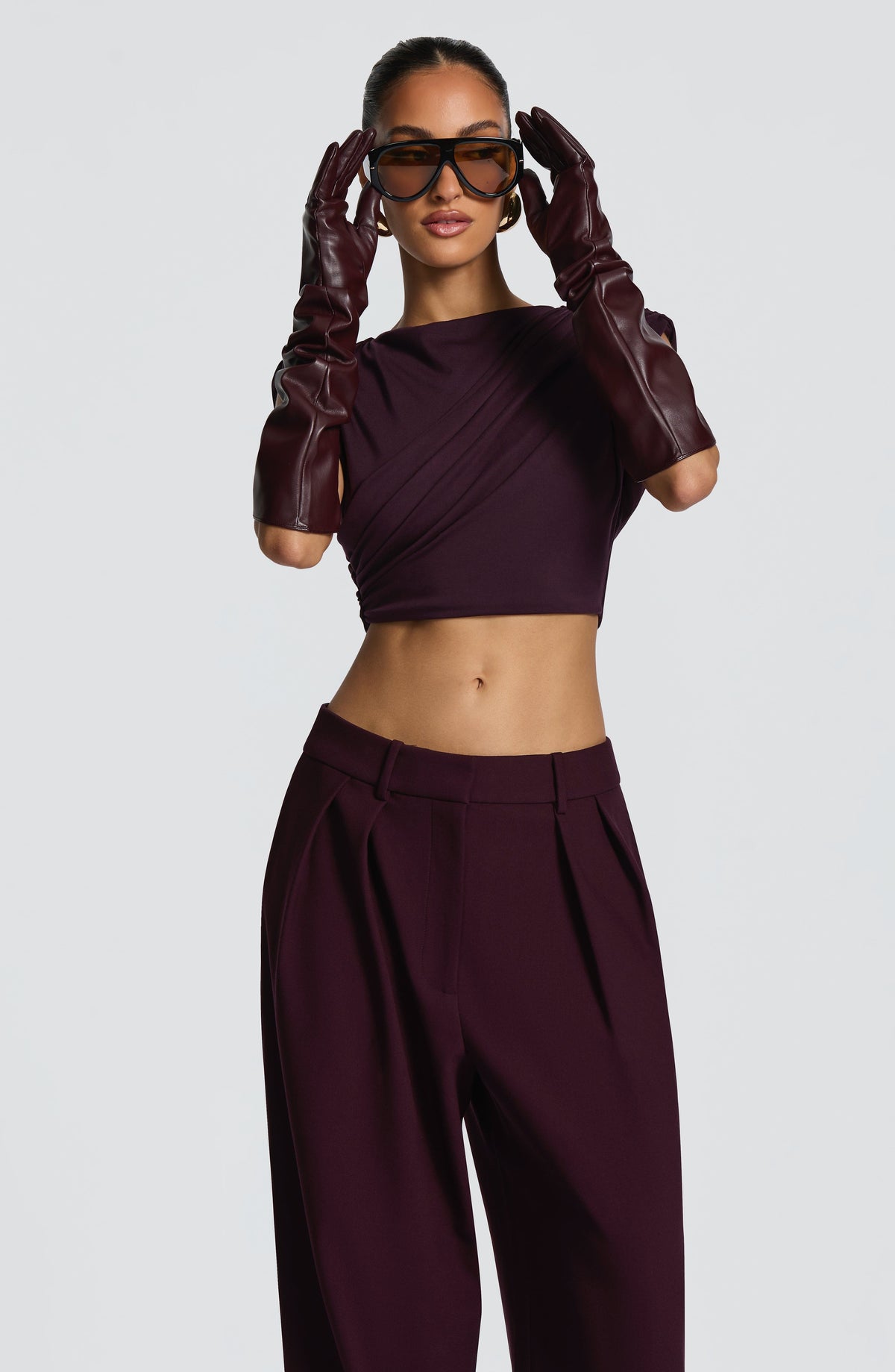 Frannie Gloves in Plum