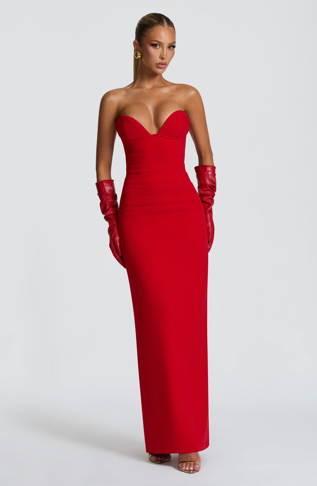 Frannie Gloves in Red