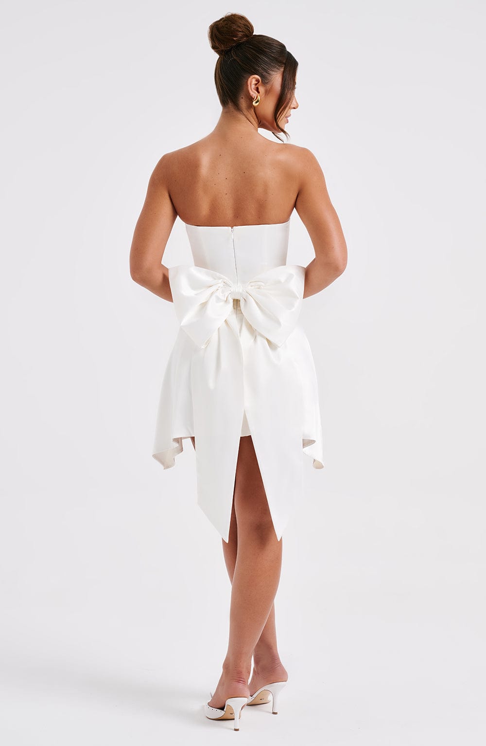 Freyja Mini Dress in Ivory