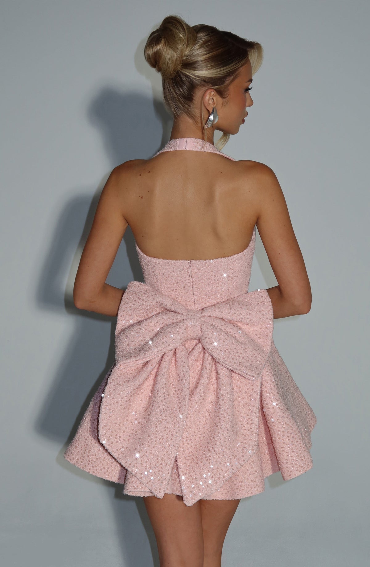 Georgetta Mini Dress in Blush