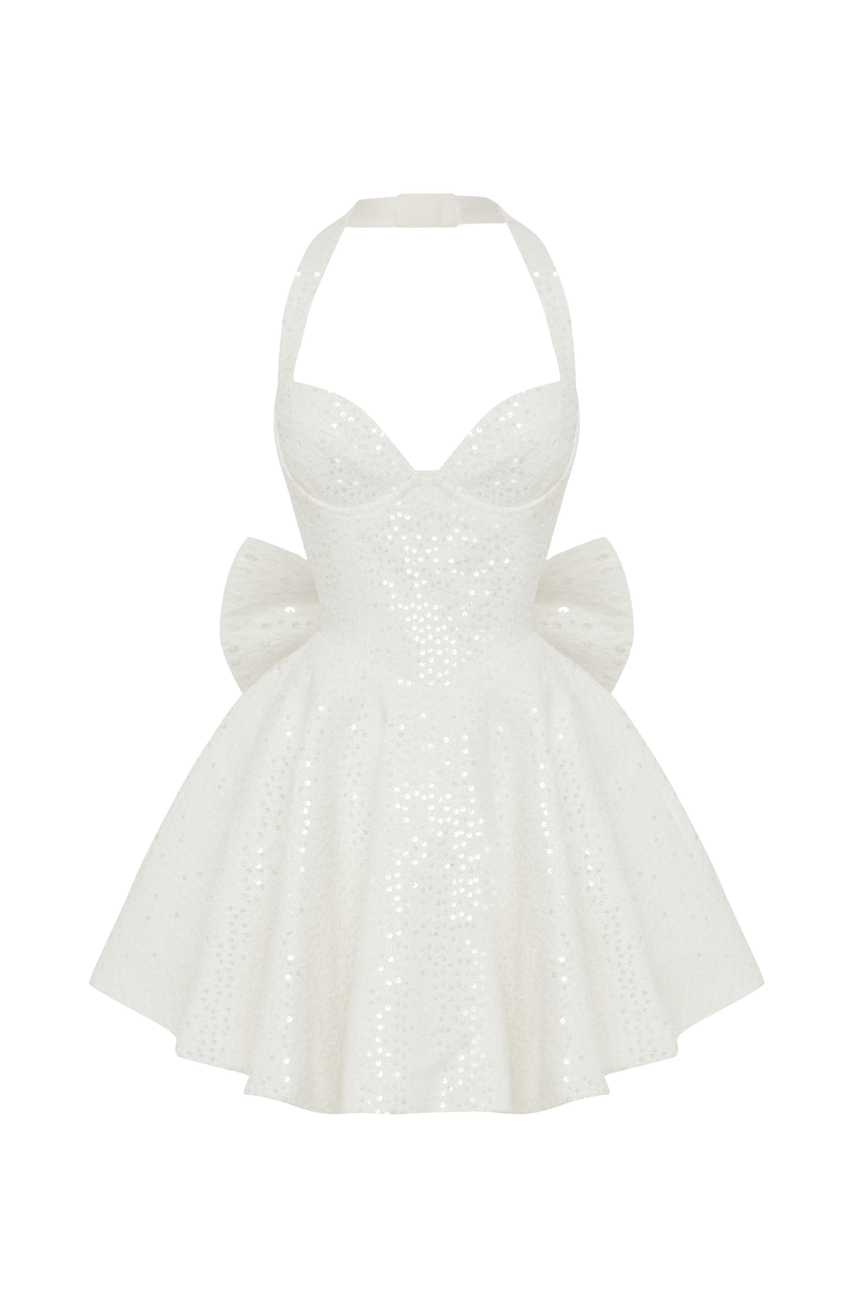 Georgetta Mini Dress in Ivory