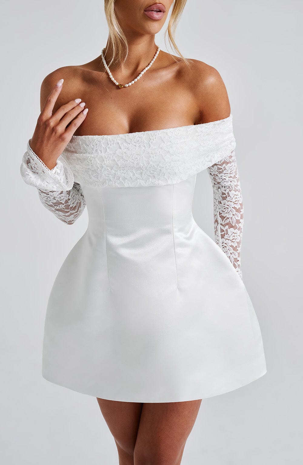Georgianne Mini Dress in Ivory