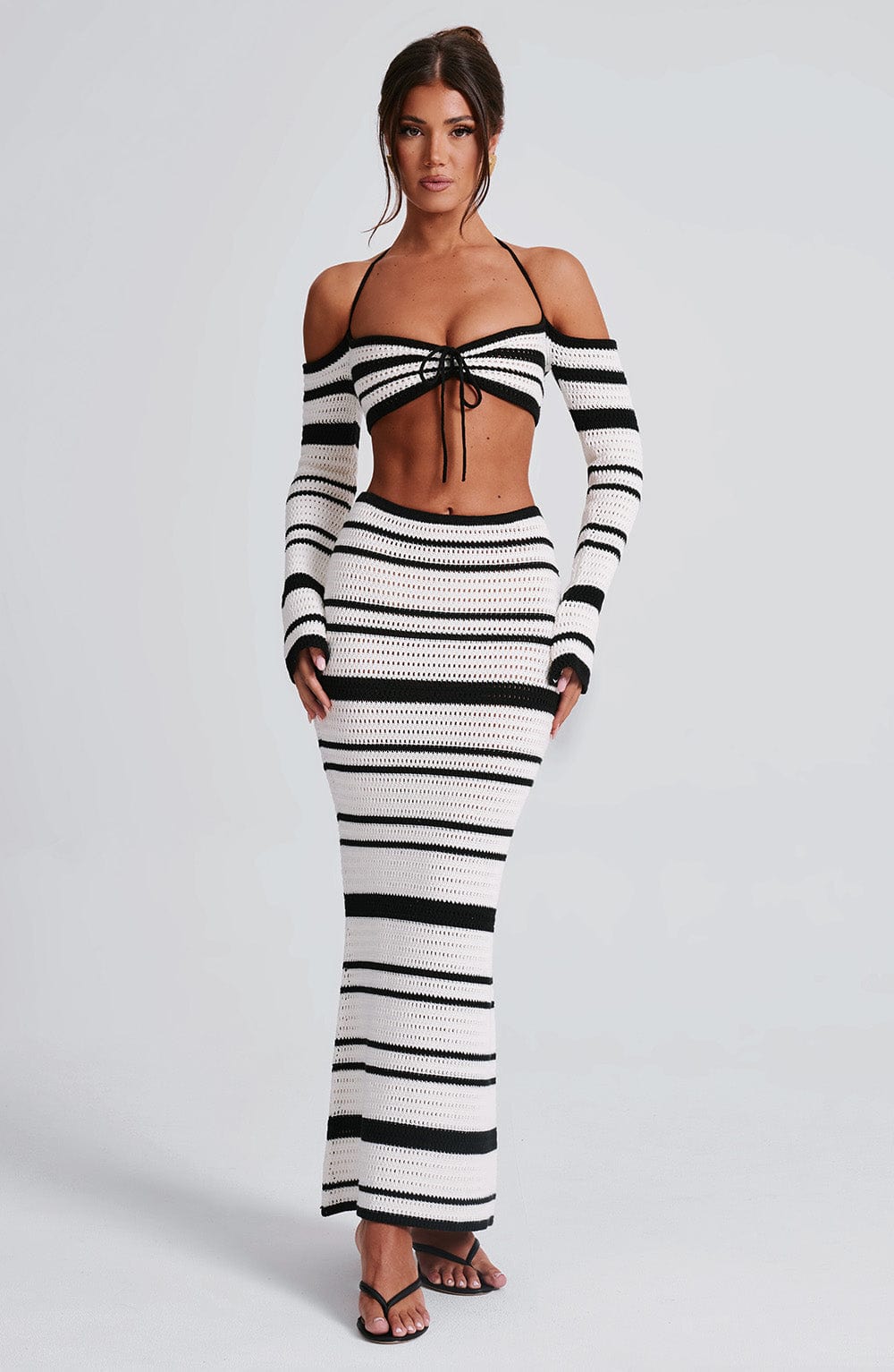 Georgie Top in Black/White