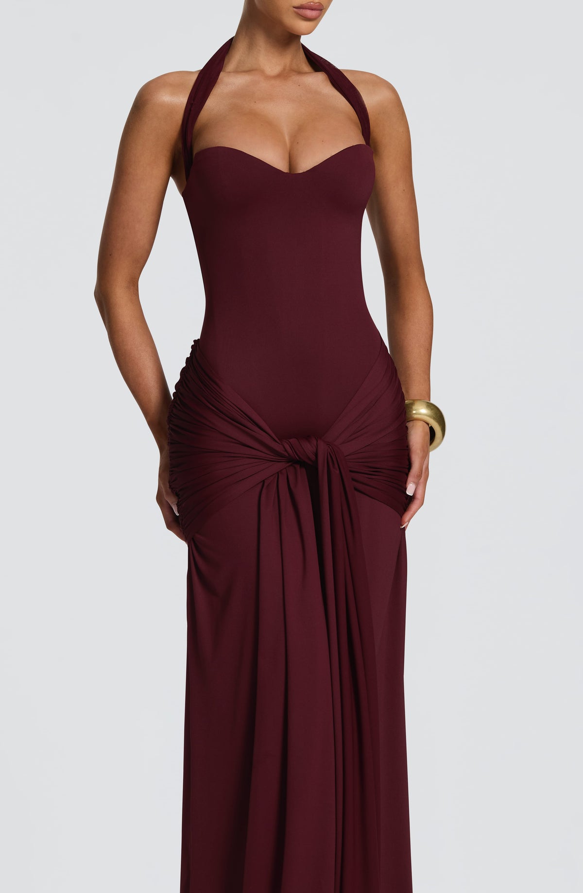 Giana Maxi Dress in Cherry Lacquer
