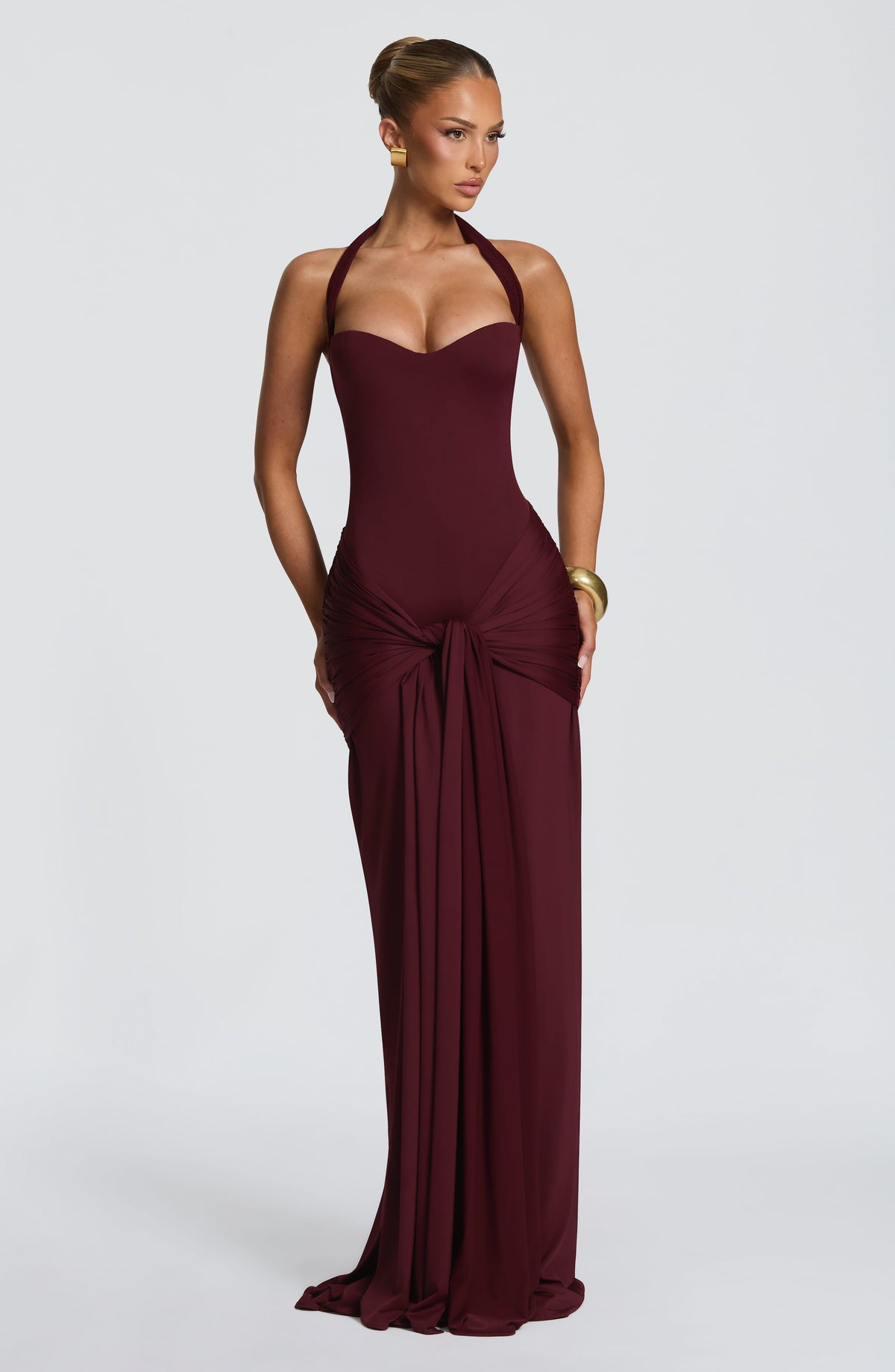 Giana Maxi Dress in Cherry Lacquer