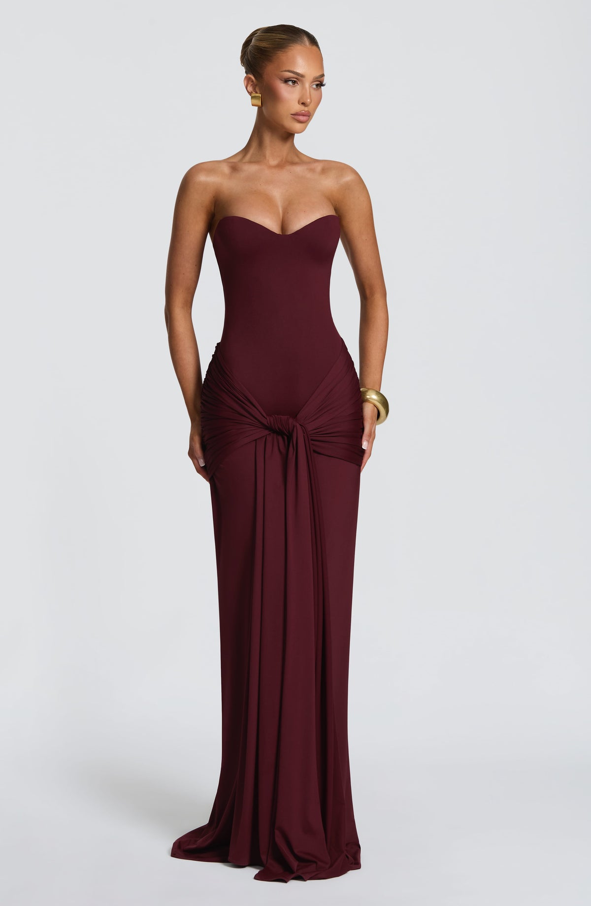 Giana Maxi Dress in Cherry Lacquer