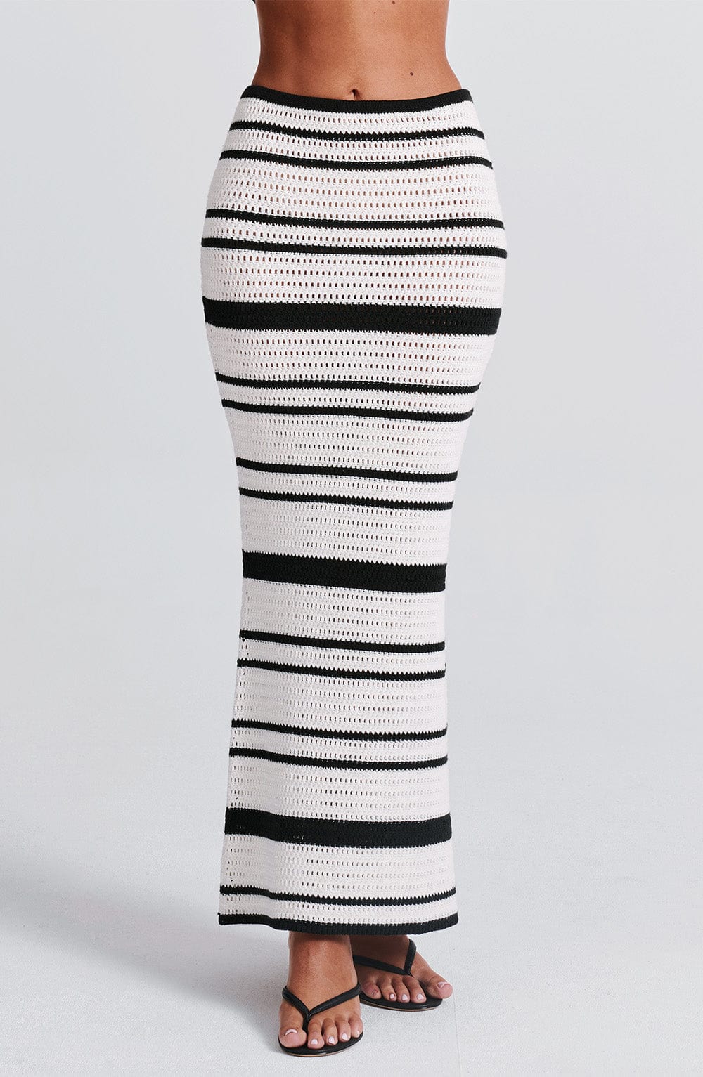 Giorgia Maxi Skirt in Black/White