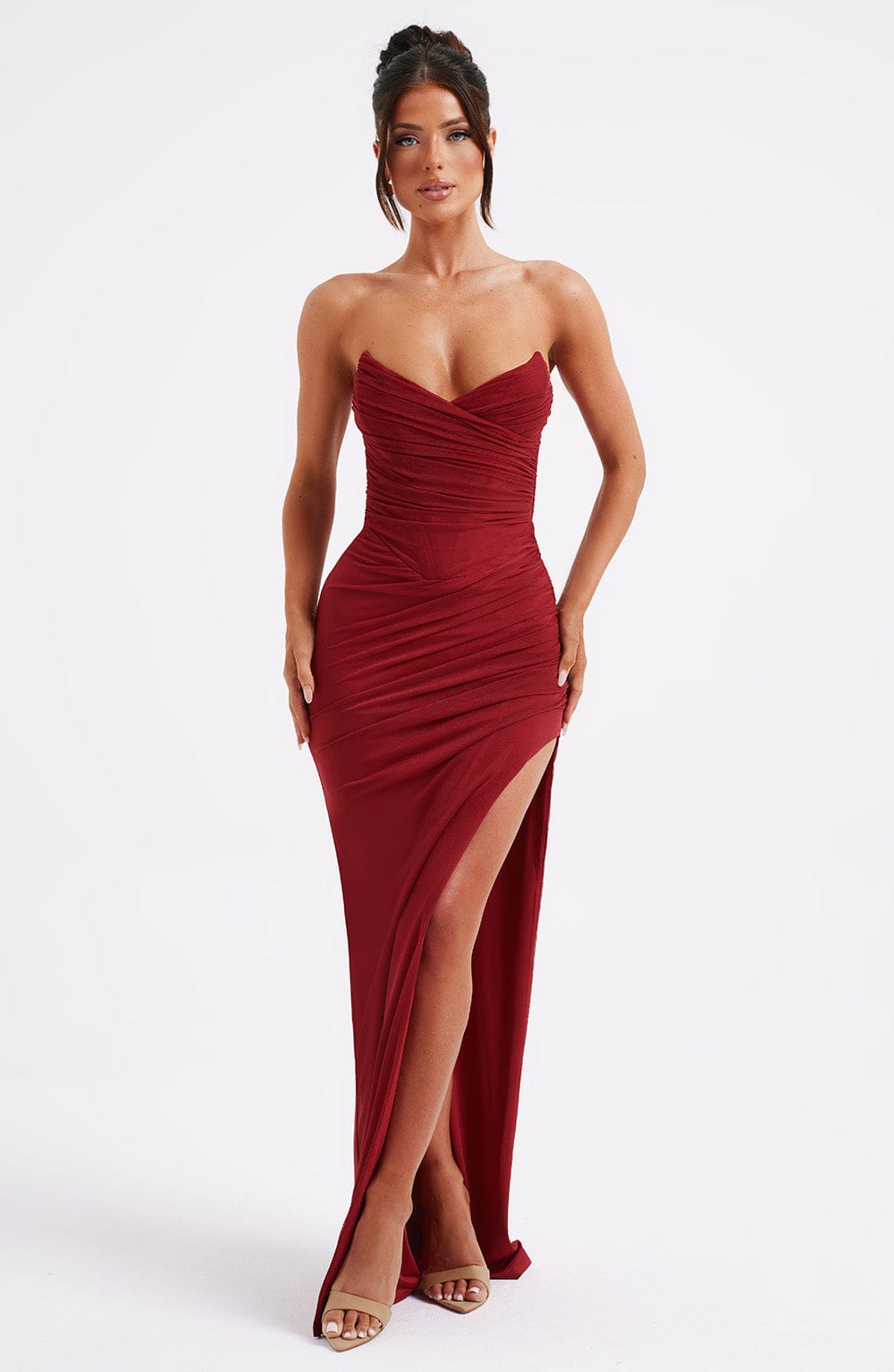 Giovina Maxi Dress in Wine