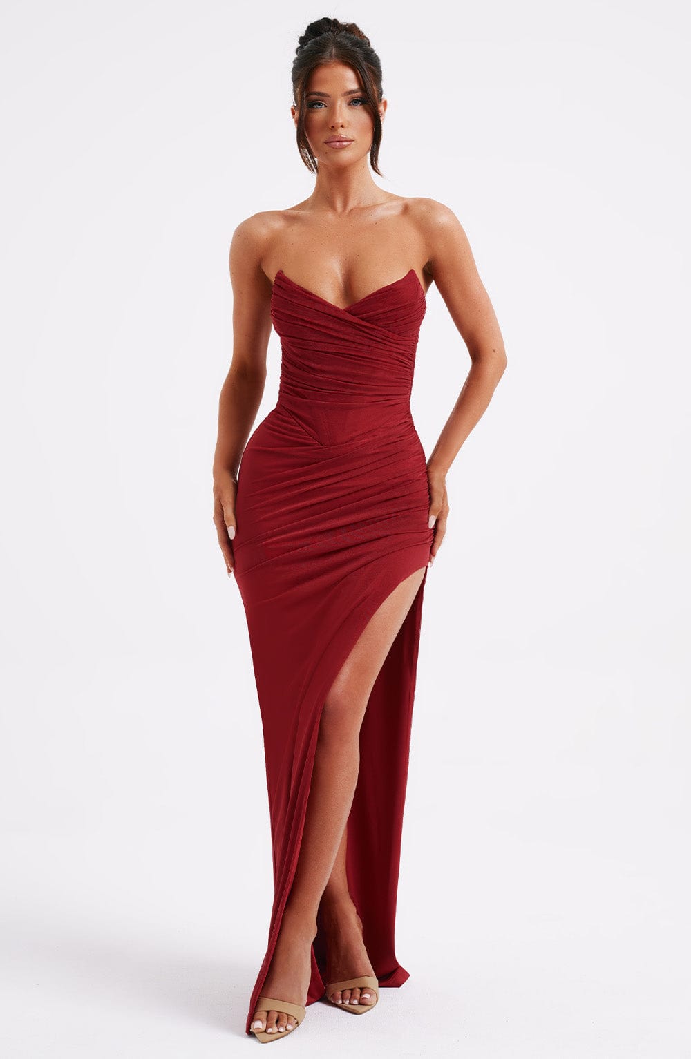 Giovina Maxi Dress in Wine