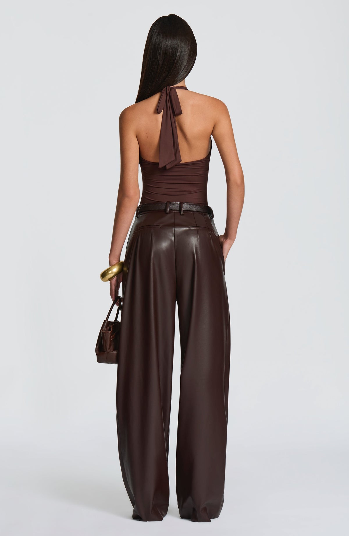 Glenna Pants in Plum Brown