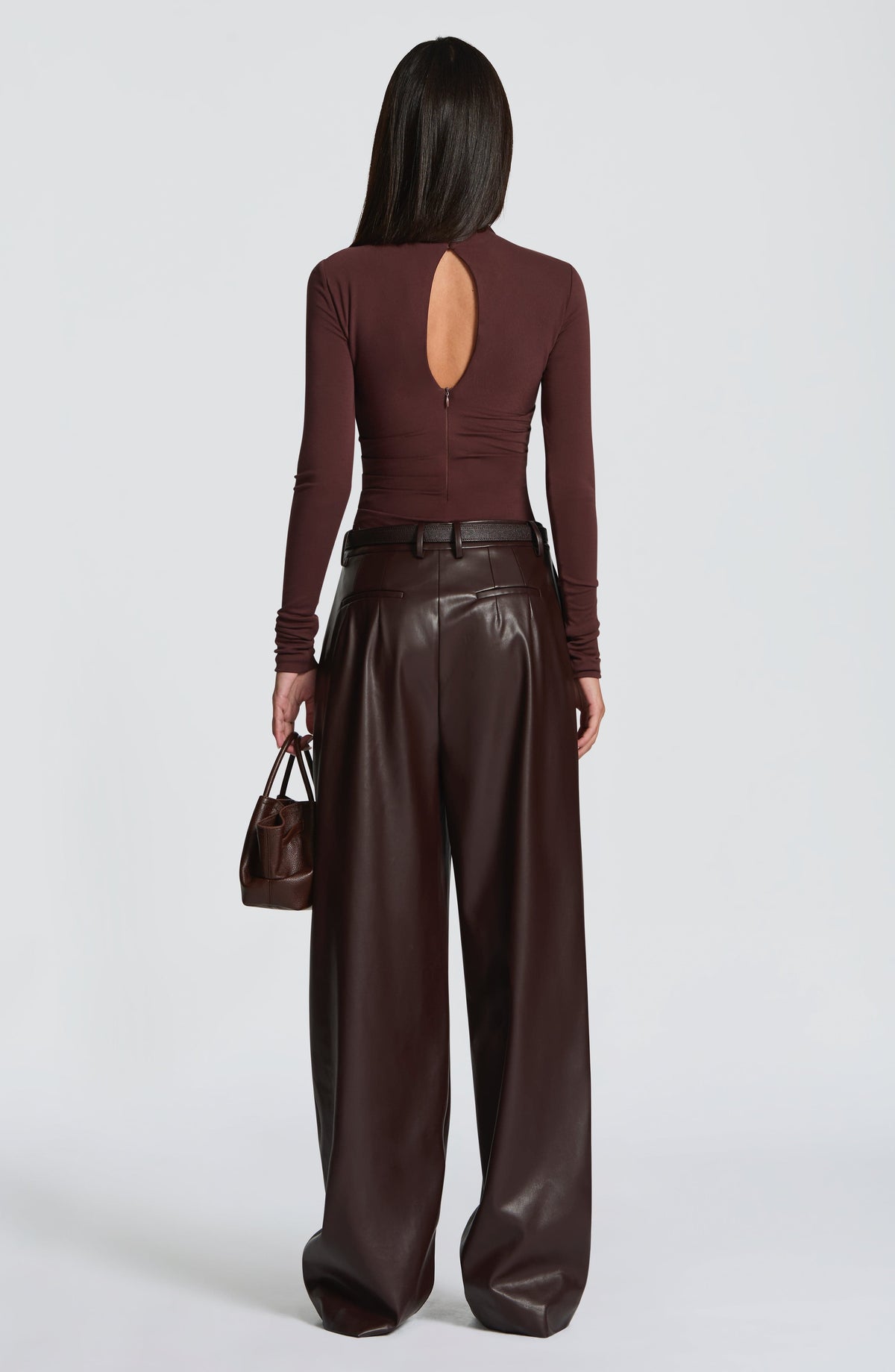 Glenna Pants in Plum Brown